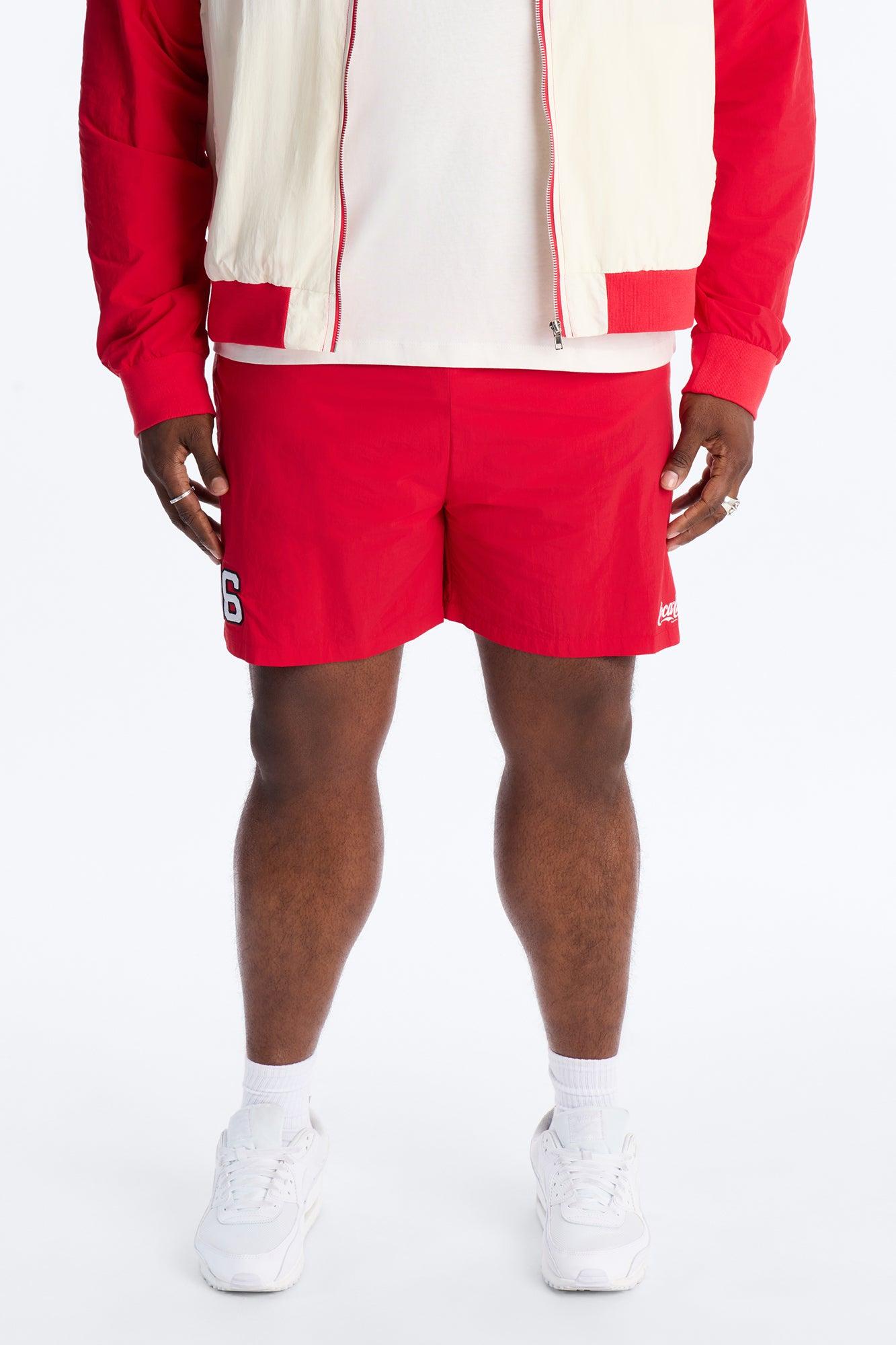 Coca Cola Warm Up Track Short - Red/combo Male Product Image