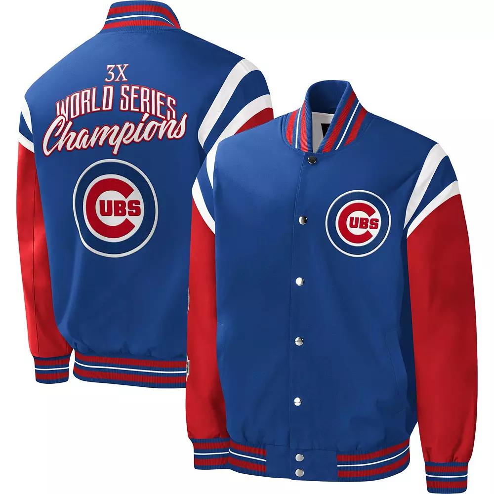 Men's G-III Sports by Carl Banks Royal Chicago Cubs Title Holder Full-Snap Varsity Jacket,  Product Image