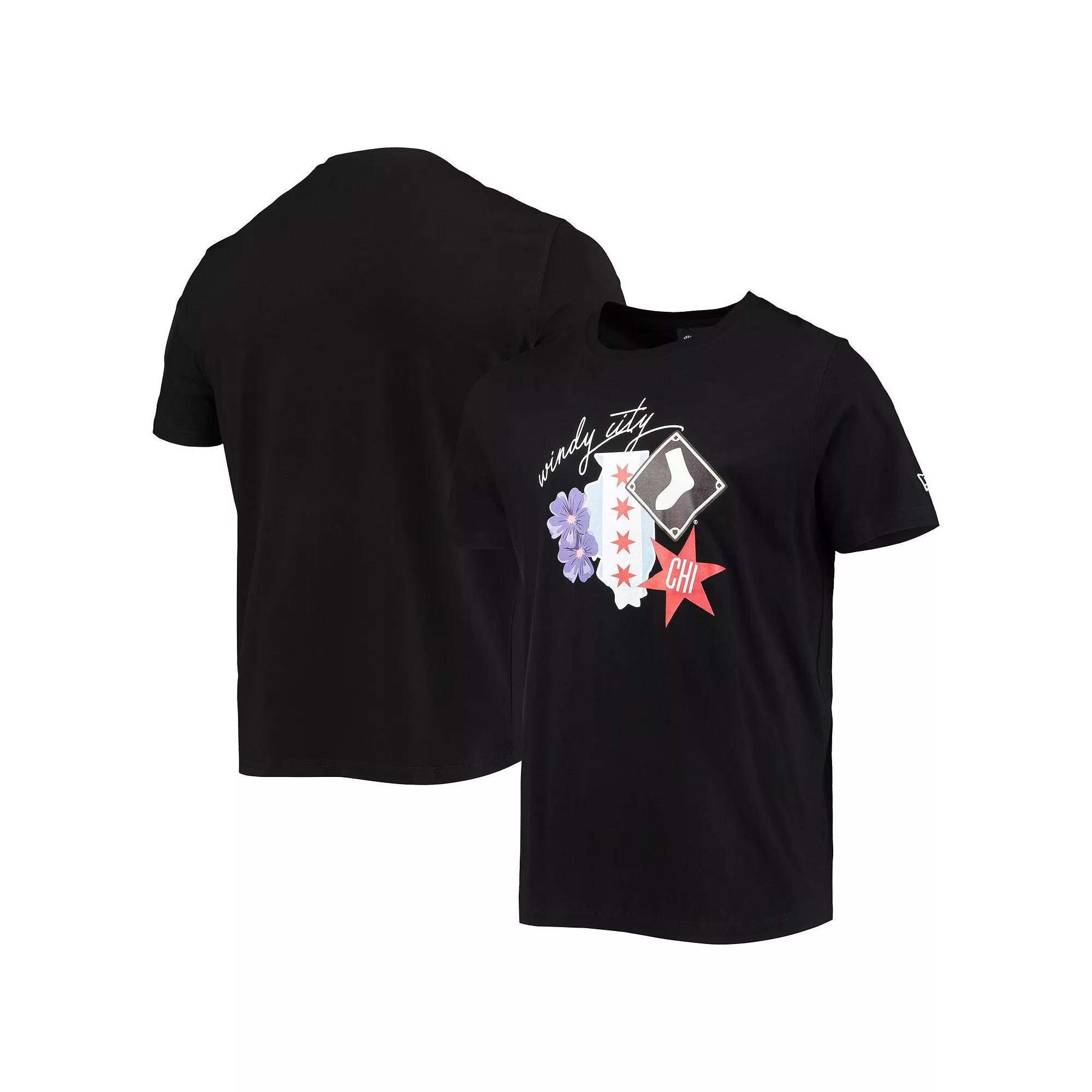 Men's New Era Black Chicago White Sox City Cluster T-Shirt,  Product Image