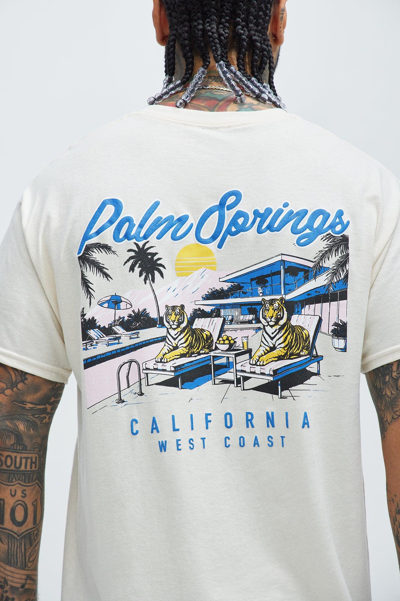 Palm Springs Lounge Short Sleeve Tee - Cream Product Image