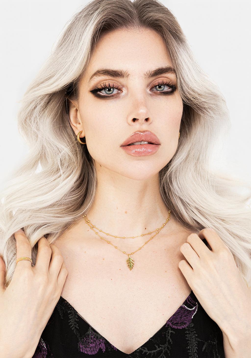 Hermia Foxglove Hoop Earrings Product Image