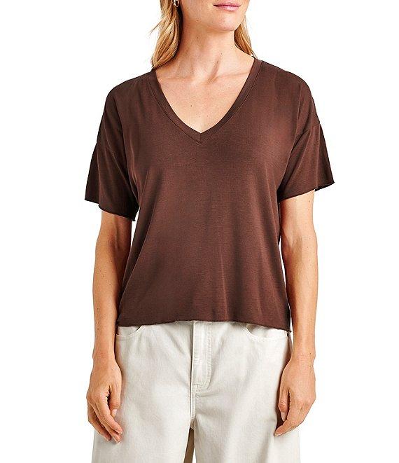 Splendid Bamboo V-Neck Short Sleeve Tee Product Image