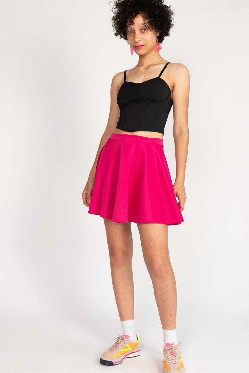 Hot Pink Skater Skirt Product Image