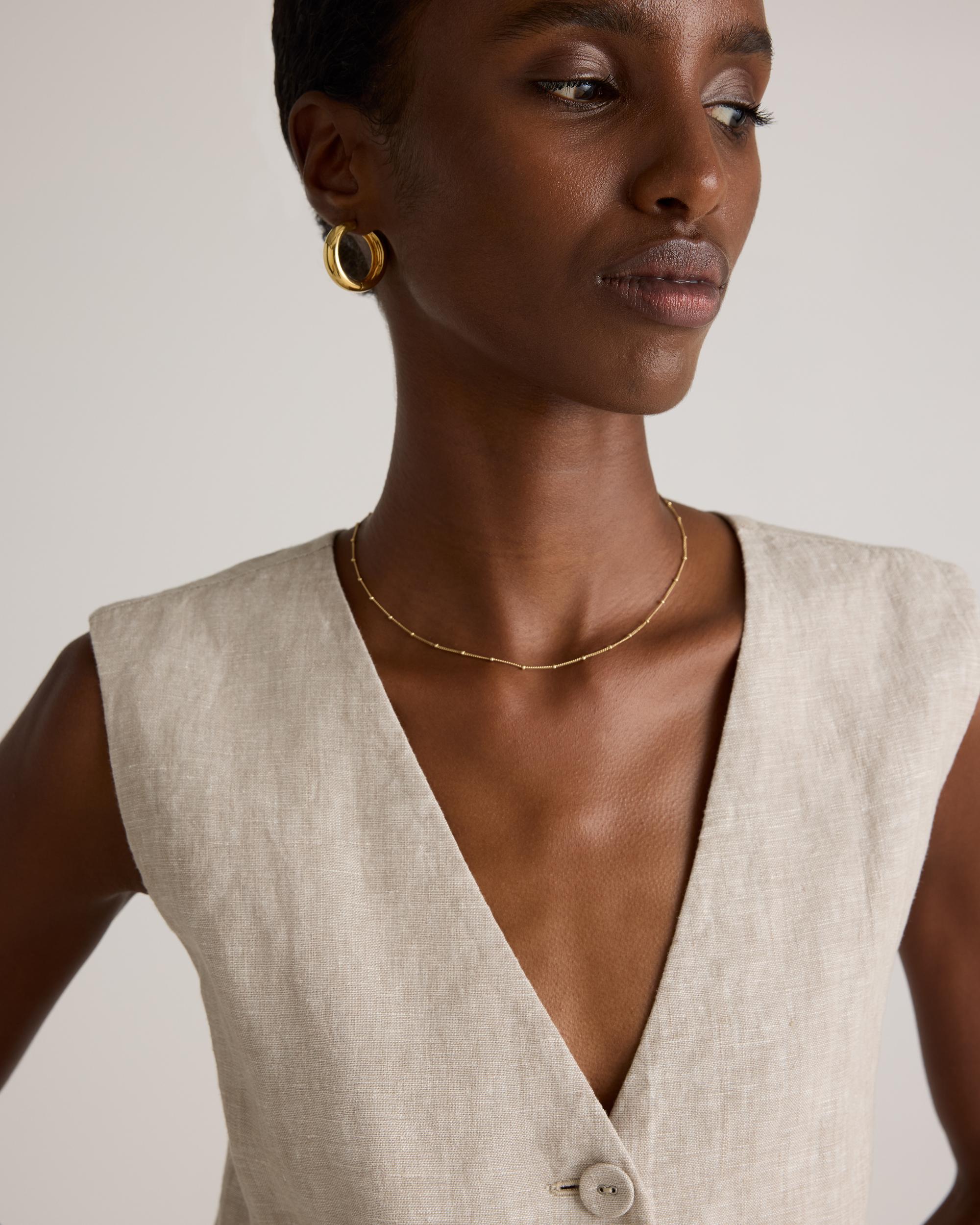 Quince | Women's 100% European Linen Vest Size XS Product Image