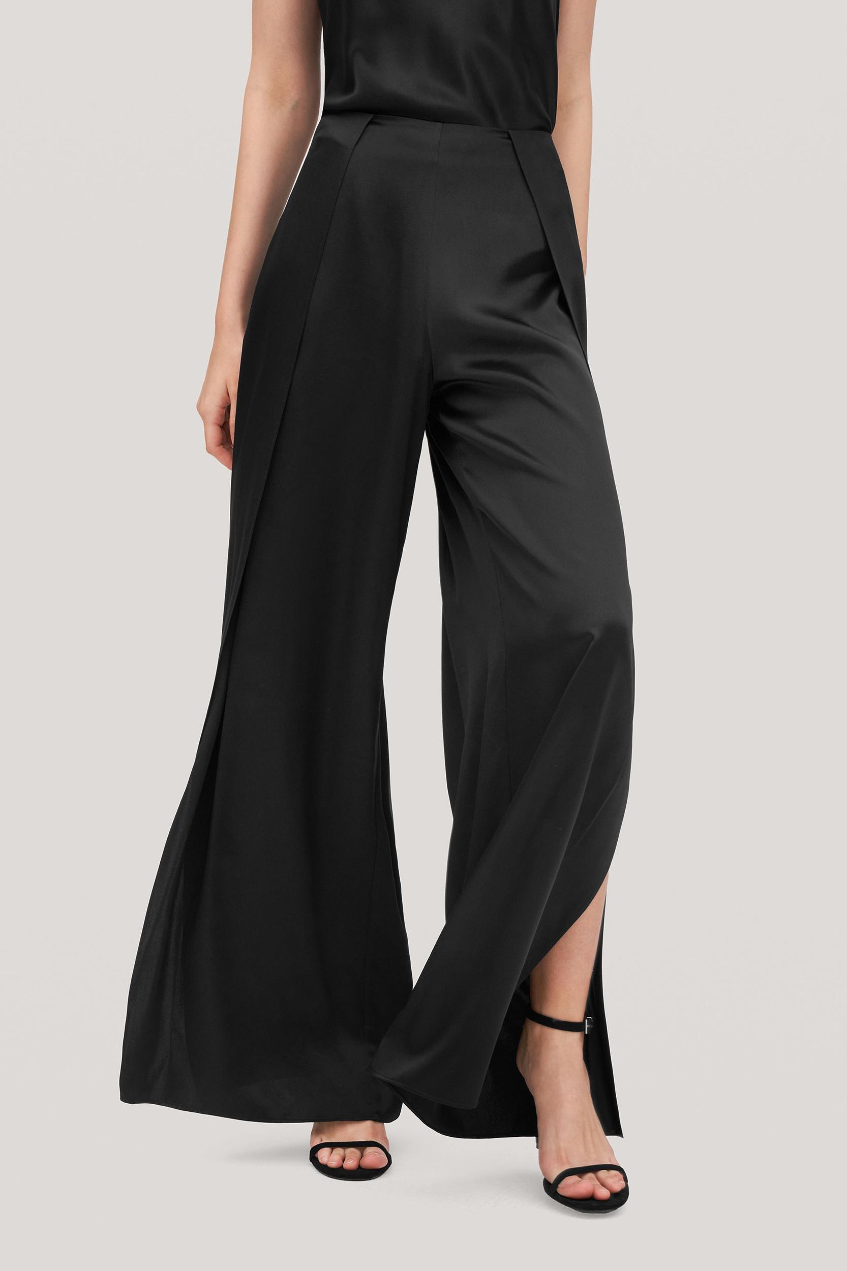 High-Waisted Silk Ginkgo Pants Product Image