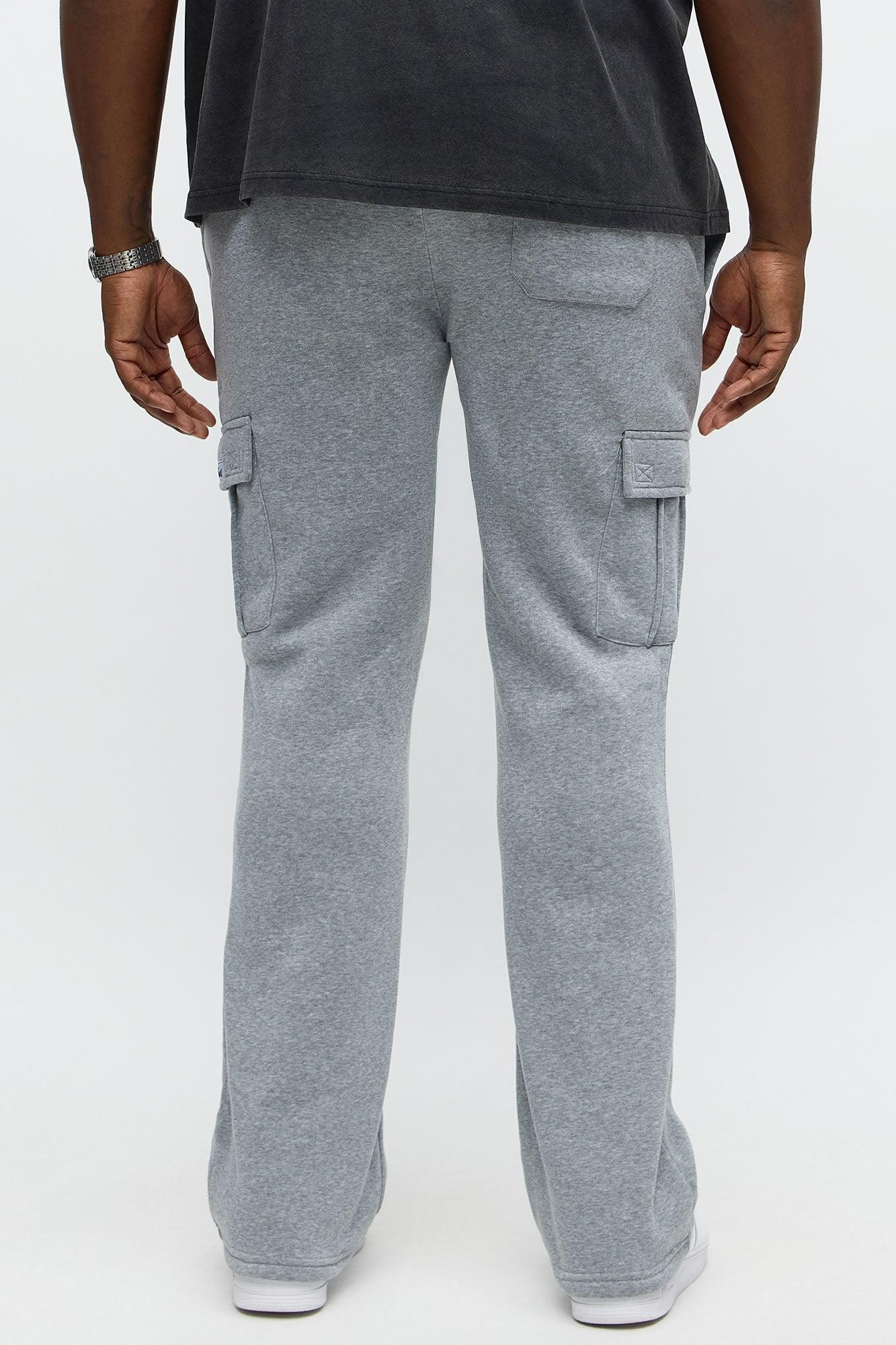 In The Cut Cargo Flared Sweatpants - Heather Grey Male Product Image