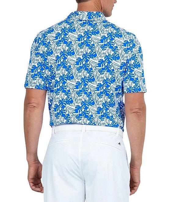 IBKUL Tropical Print Short Sleeve Polo Shirt Product Image