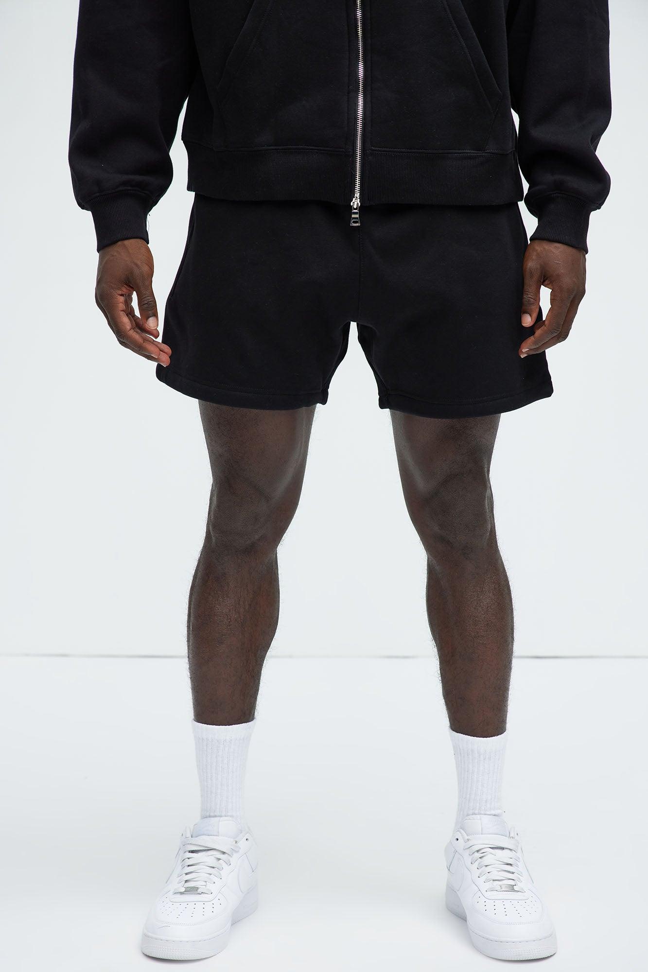 Tyson Oversize Heavyweight Sweat Shorts - Black Product Image