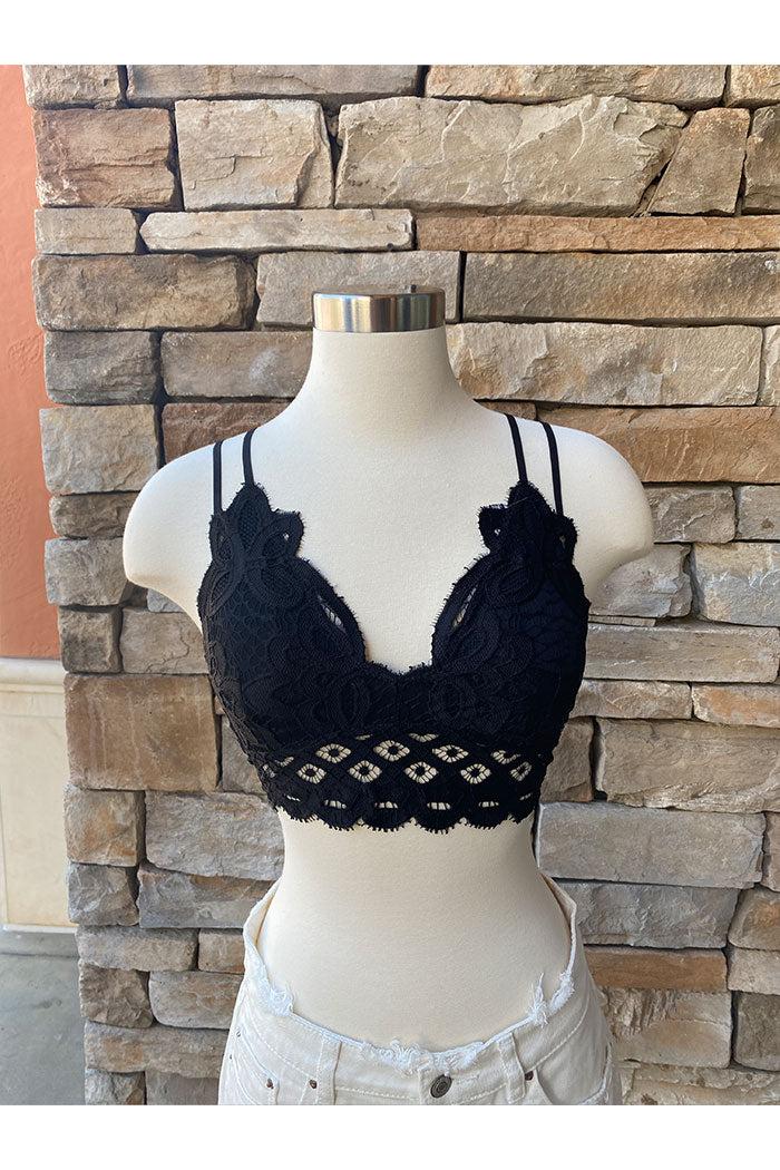 Adjustable Strap Crochet Lace Bralette Product Image