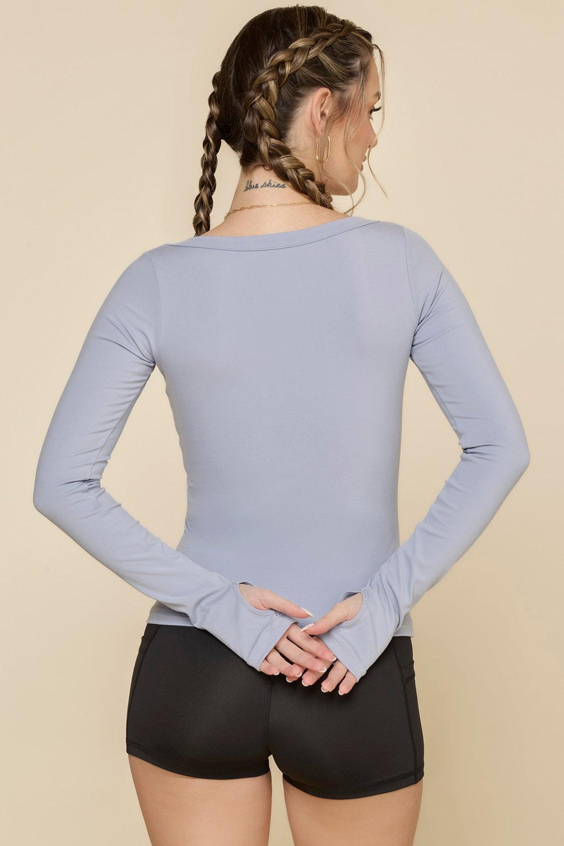 Your Favorite Reversible Long Sleeve Top - Country Blue Product Image