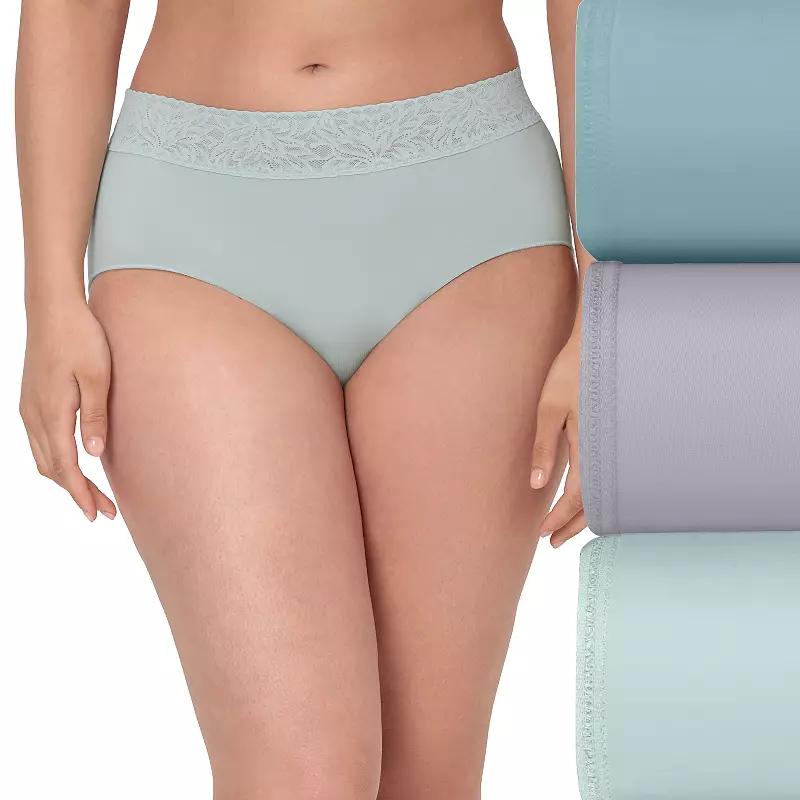 Bali 3-Pack Modern Seamless Lace Trim Brief Underwear DFMLB3, Women's,  Product Image