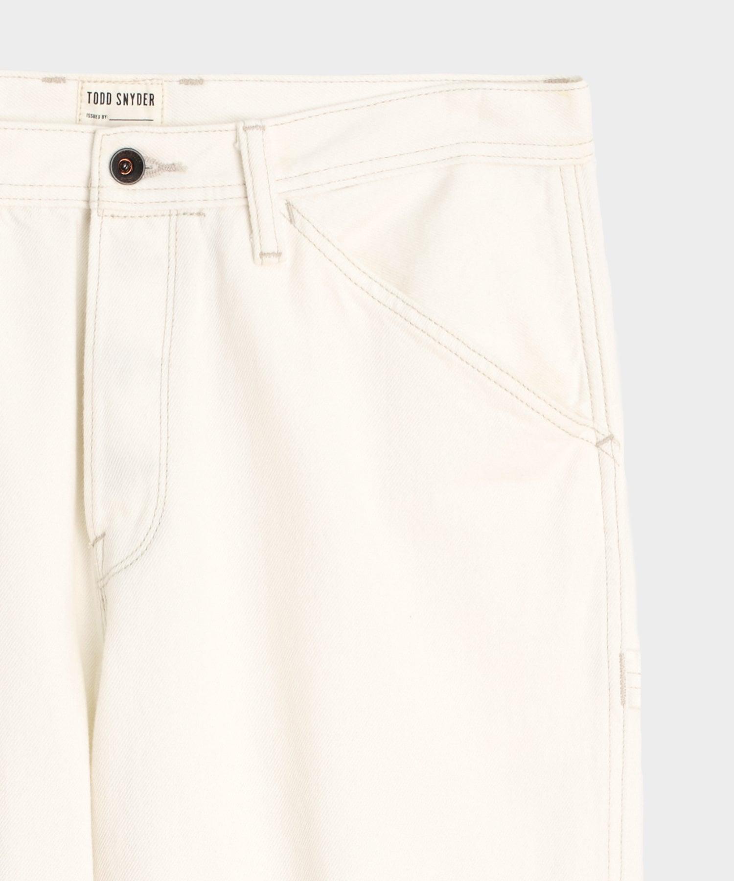 Relaxed Selvedge Carpenter Jean in White Product Image