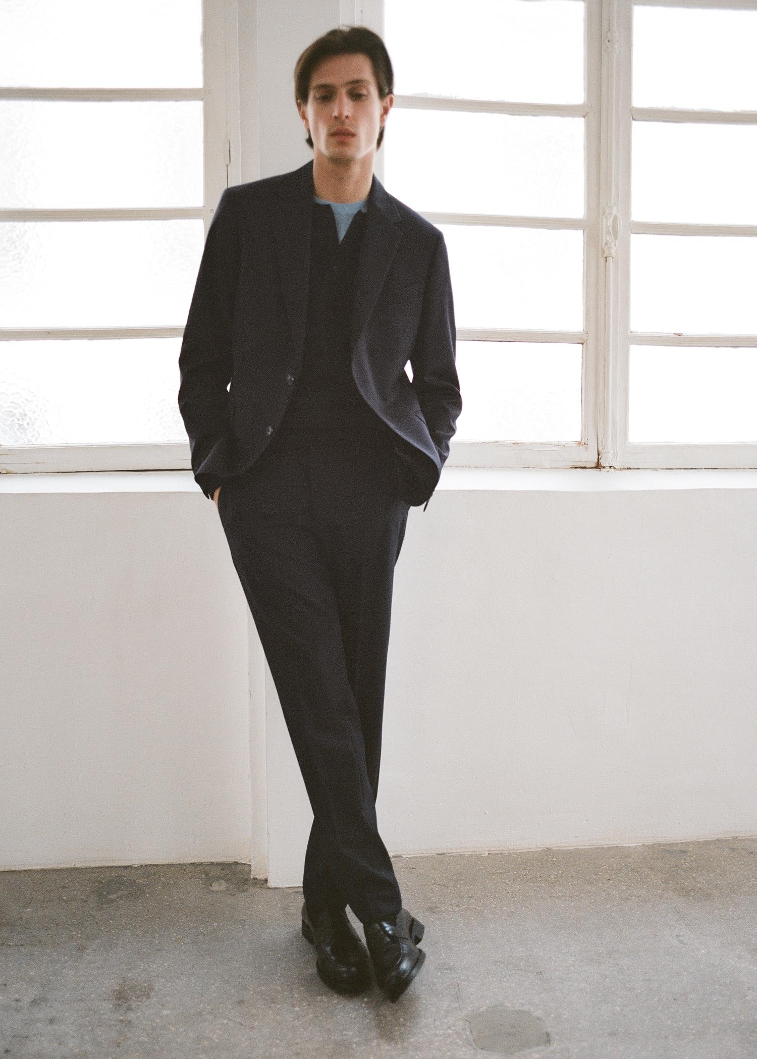 Turin 100% wool suit pants - Men | MANGO USA Product Image