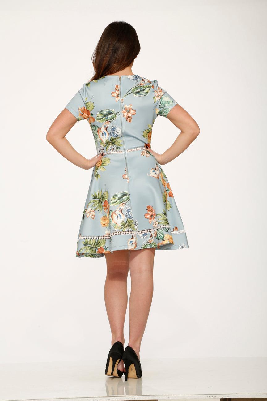 Mint Floral Swing Dress Product Image