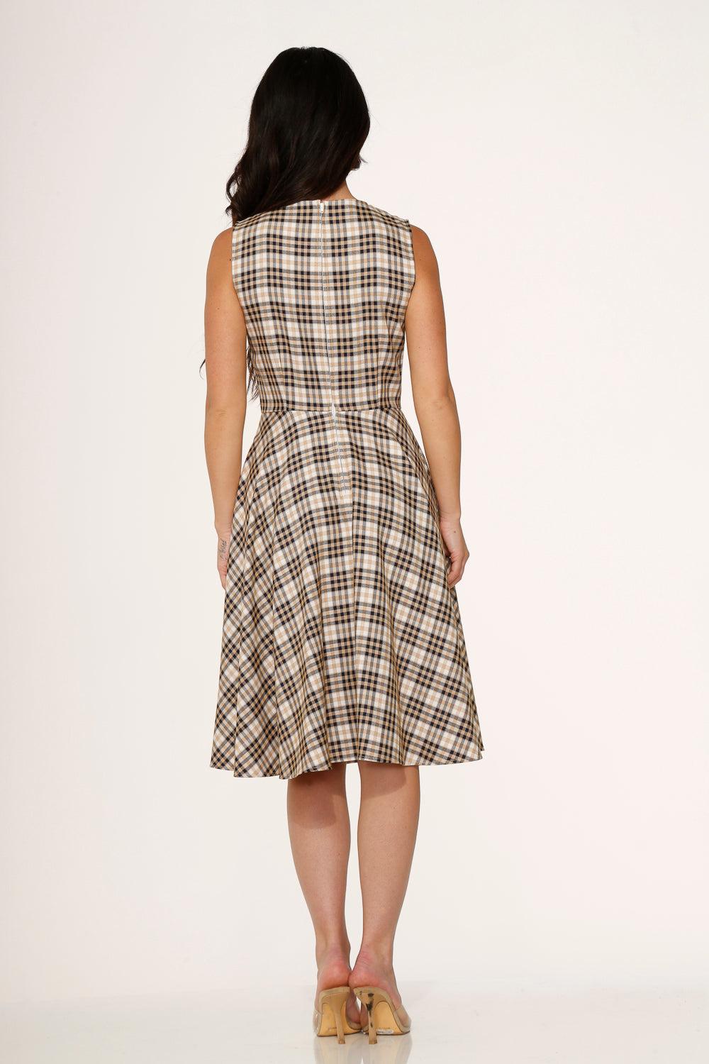 Yellow Plaid Swing Dress Product Image