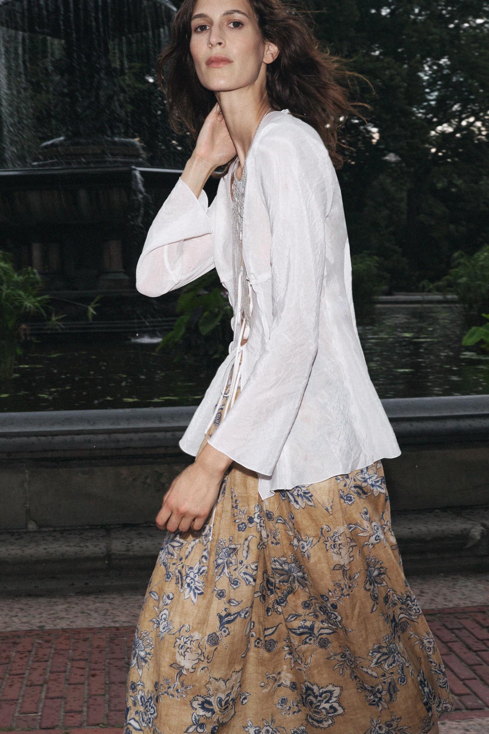 ZW COLLECTION RAMIE FLORAL PRINT SKIRT Product Image