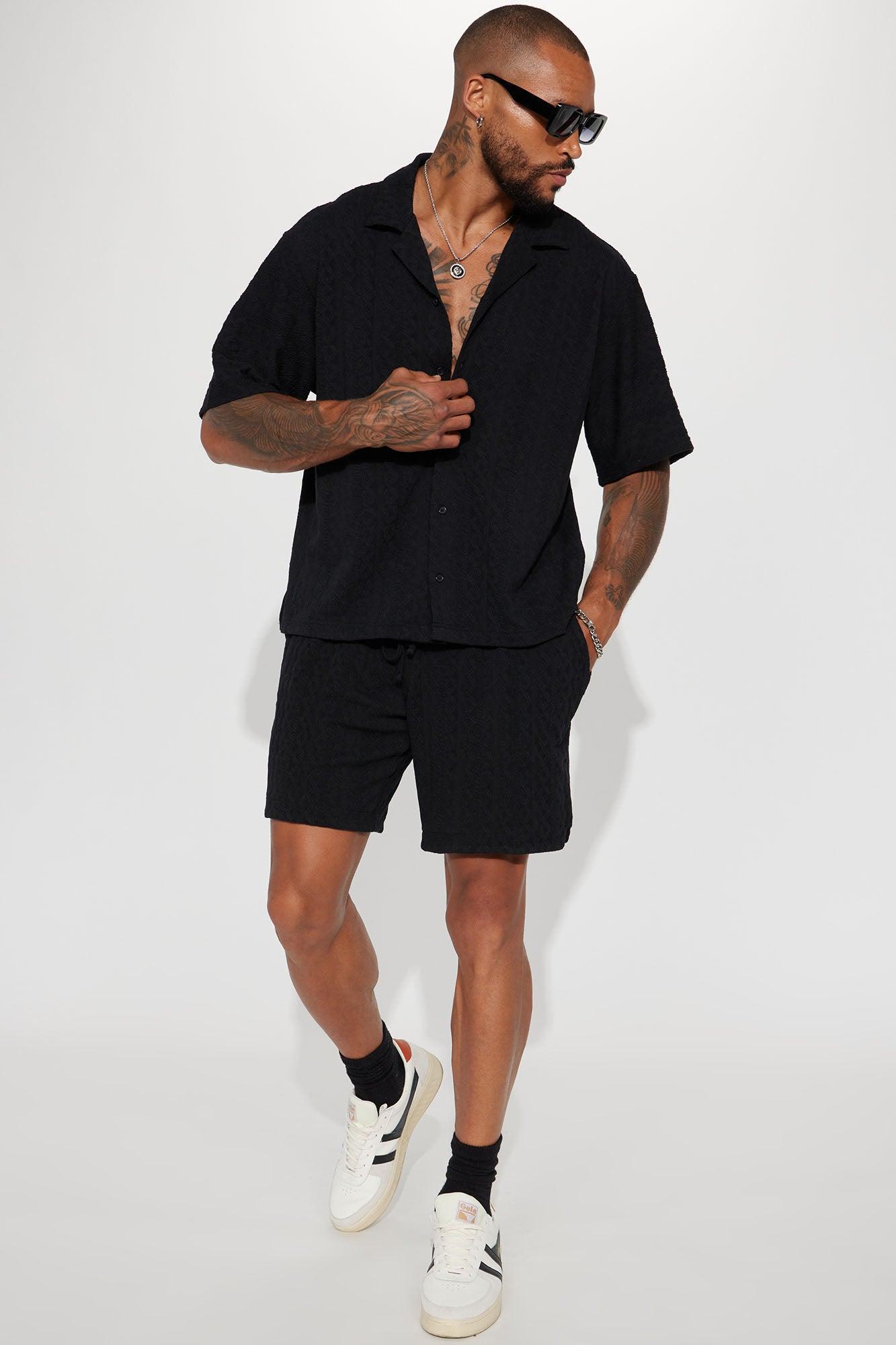Check My Bank Statement Knit Shorts - Black Product Image