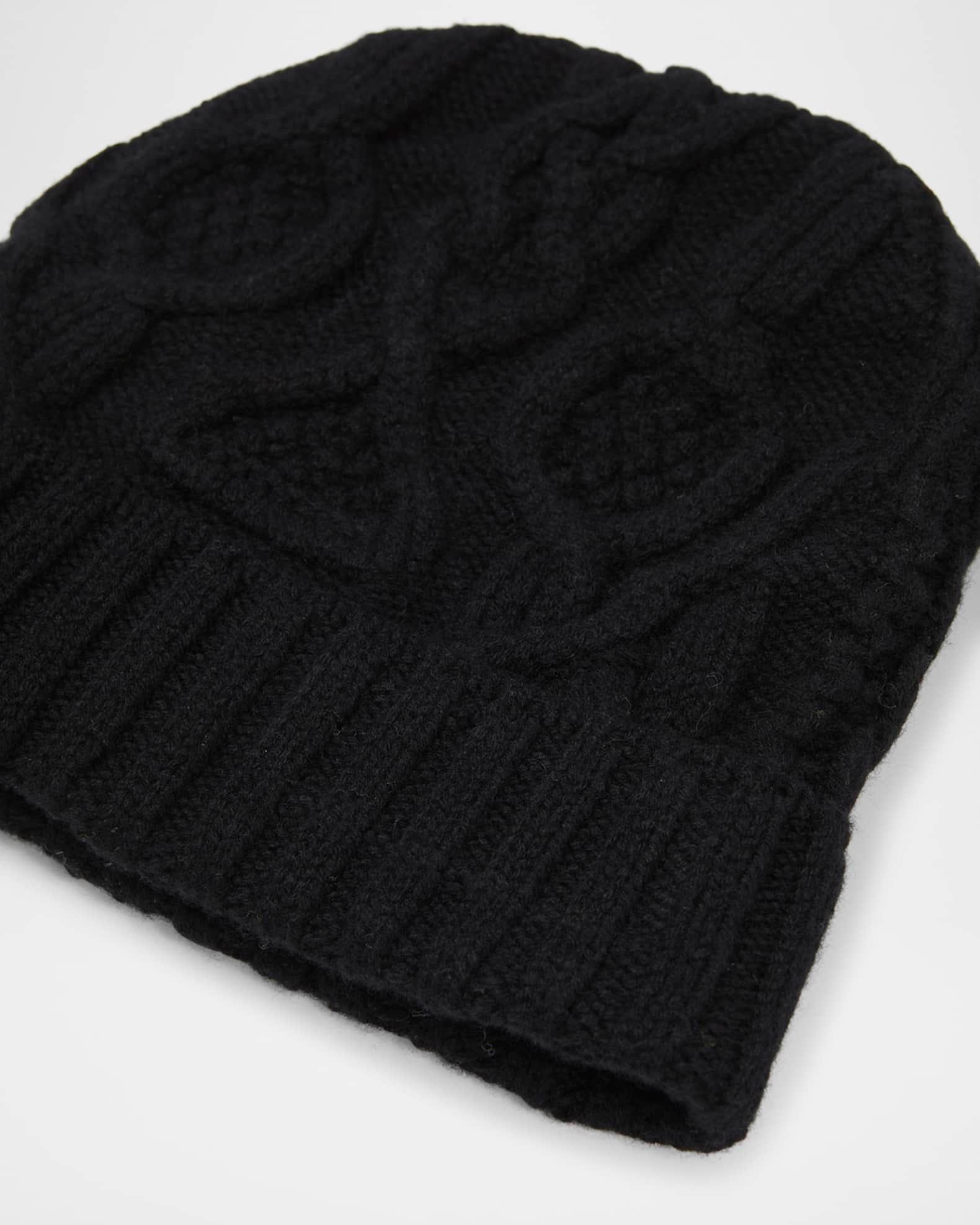 Skull Cable Knit Cashmere-Blend Beanie Product Image