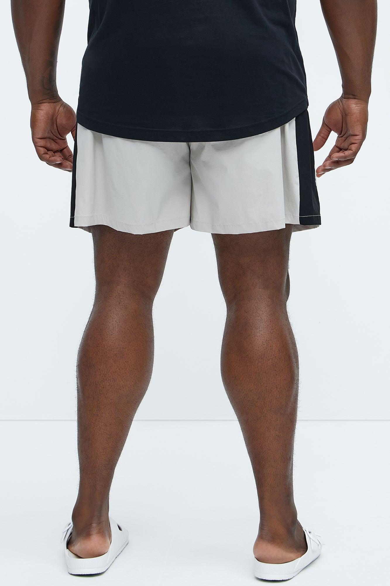 Contrast On The Side Swim Mid Trunk - Grey/combo Product Image