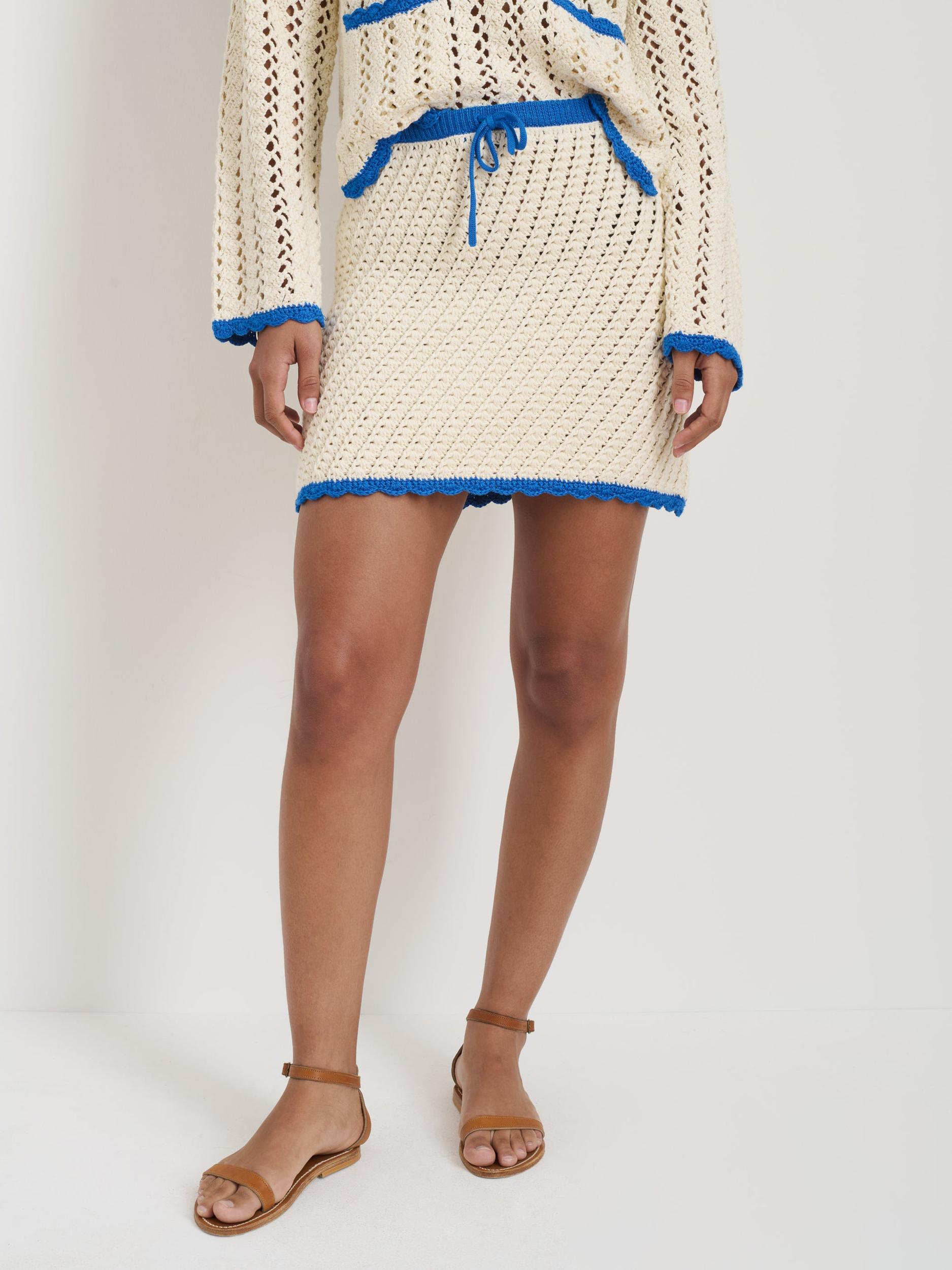 Callie Hand Crochet Pullover In Cotton Product Image