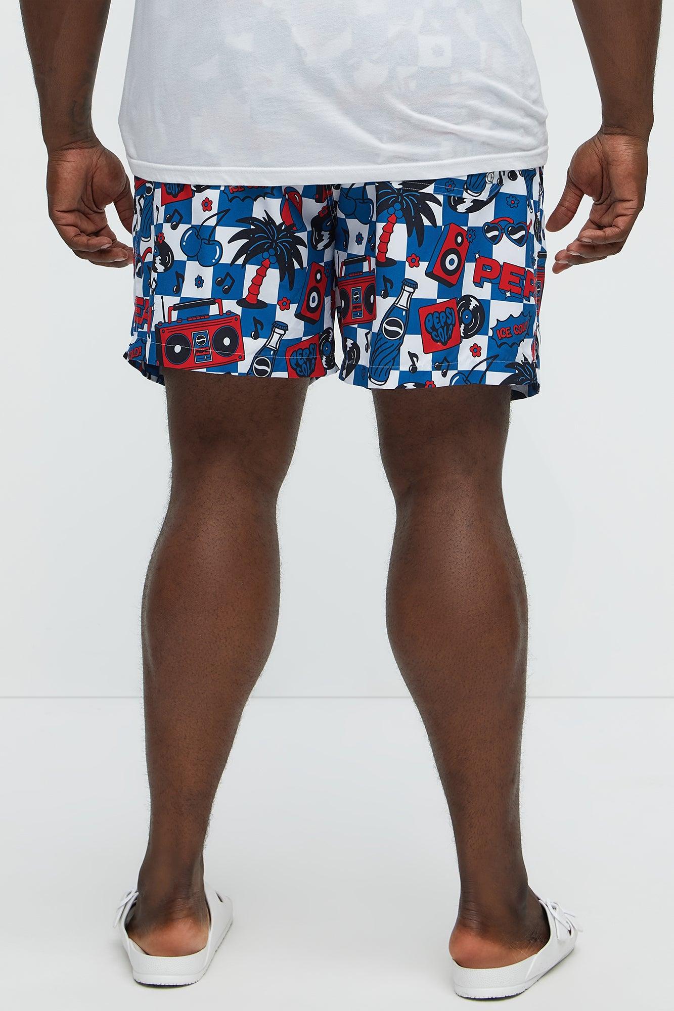 Pepsi Splash Swim Classic Trunk - White/combo Male Product Image