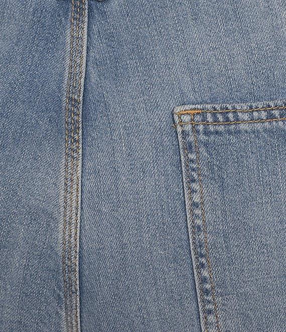 Good American Plus Good Ease Mid Rise Wide Leg Carpenter Jeans Product Image