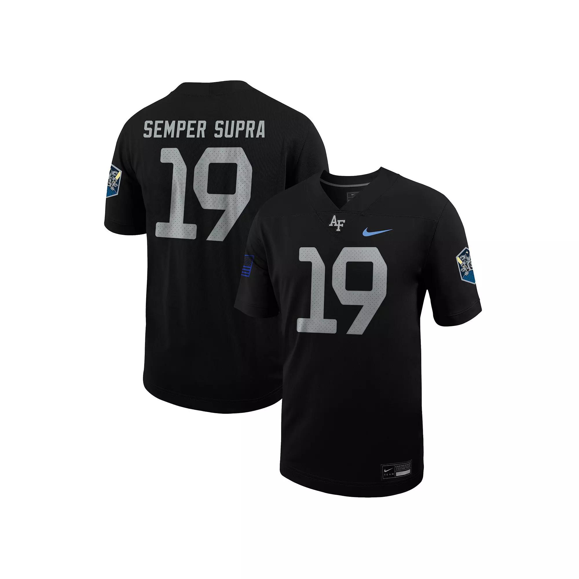 Men's Nike #19 Black Air Force Falcons Space Force Rivalry Alternate Game Football Jersey,  Product Image