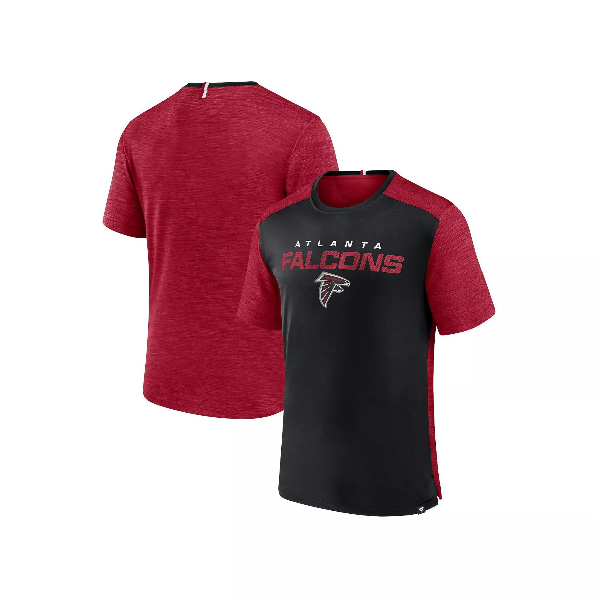 Men's Fanatics Branded Black/Red Atlanta Falcons Defender Evo T-Shirt, Size: Small Product Image
