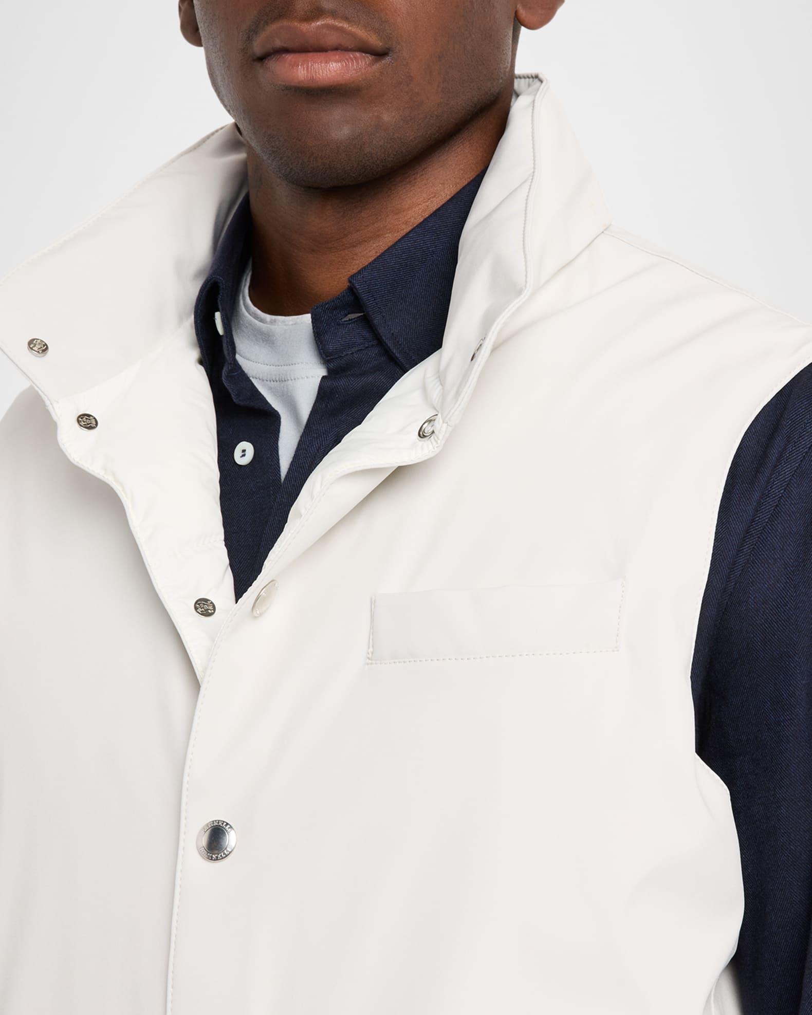 Men's Nylon Snap-Front Down Vest Product Image