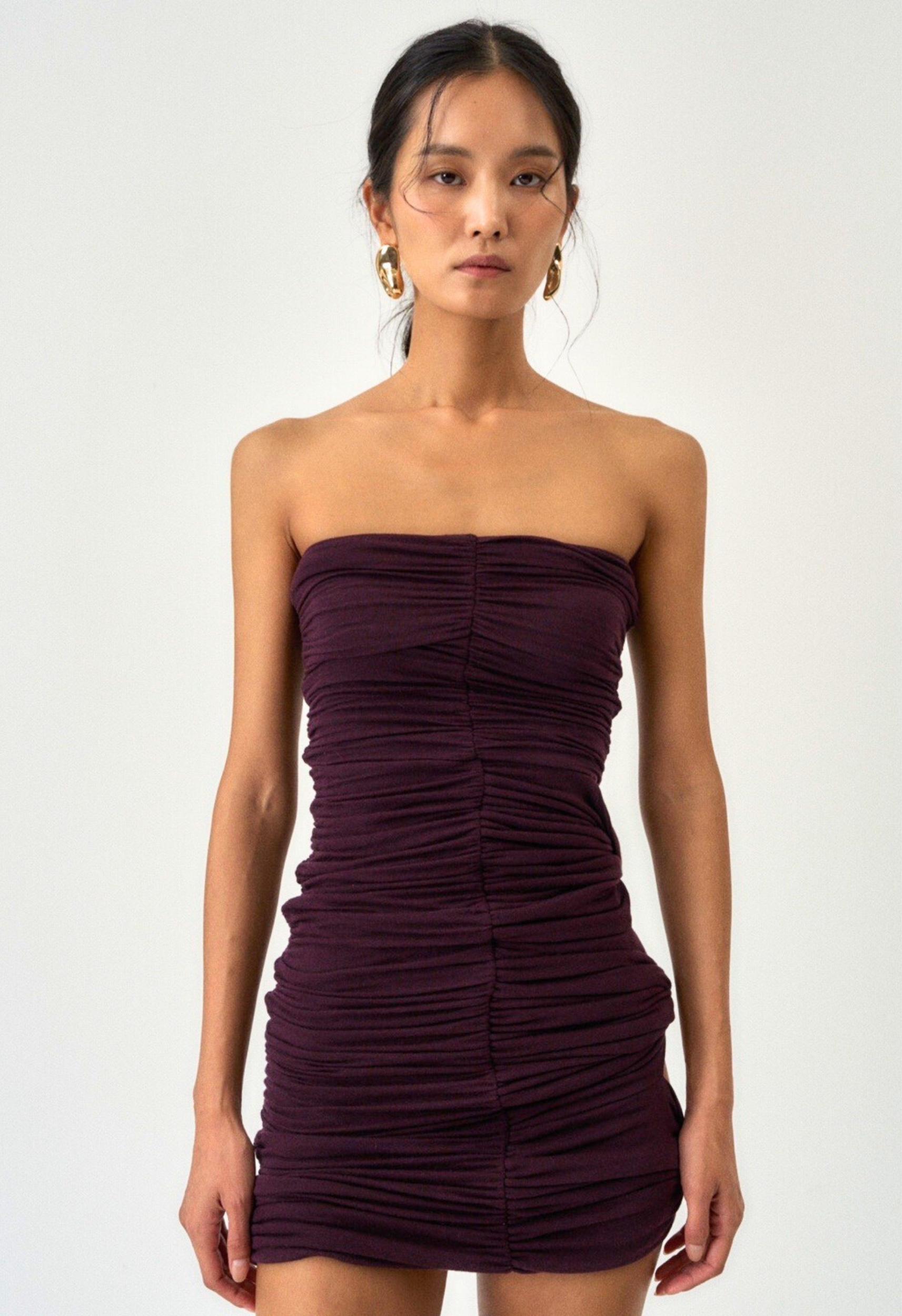 Karly Dress in Burgundy Product Image