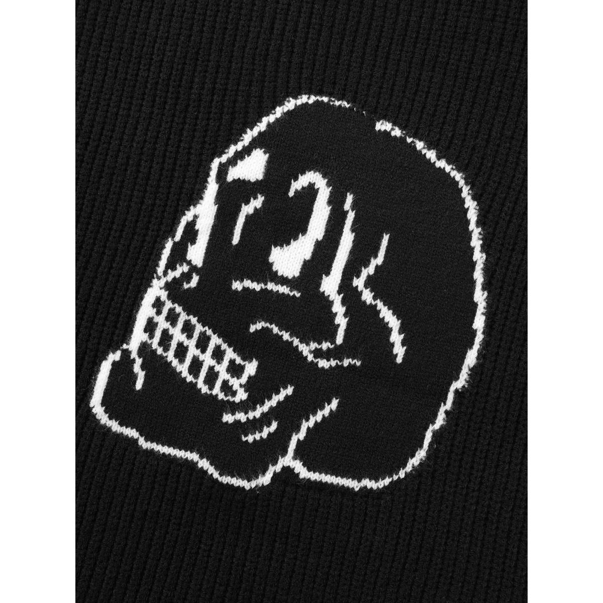 Plus Size Skull Printed Balloon Sleeves Pullover Black Women Casual Loose Long Sleeve Round Neck Everyday Pullovers BloomChic 30/6X Product Image