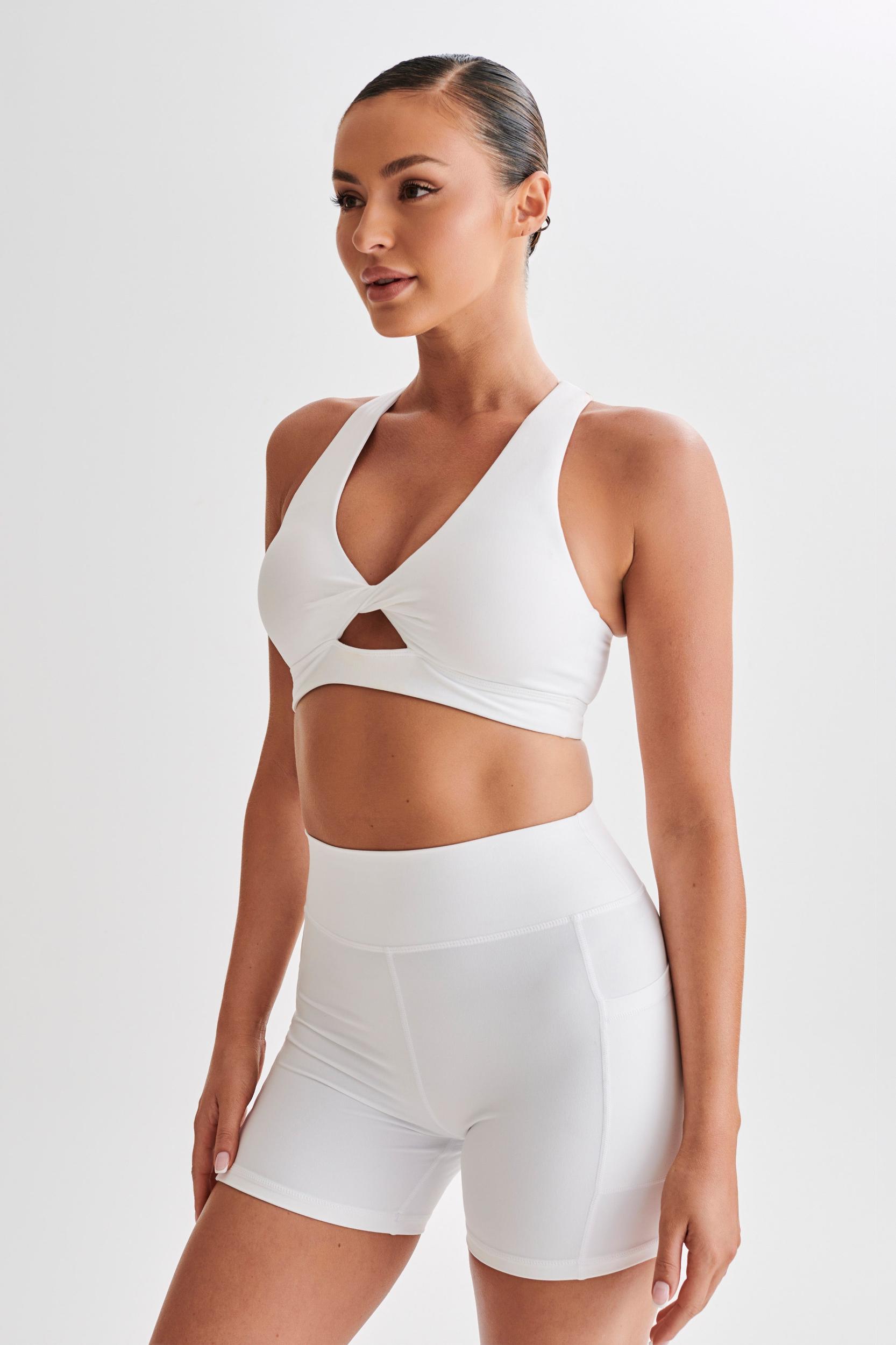 Jackie Twist Crop Top - White Product Image