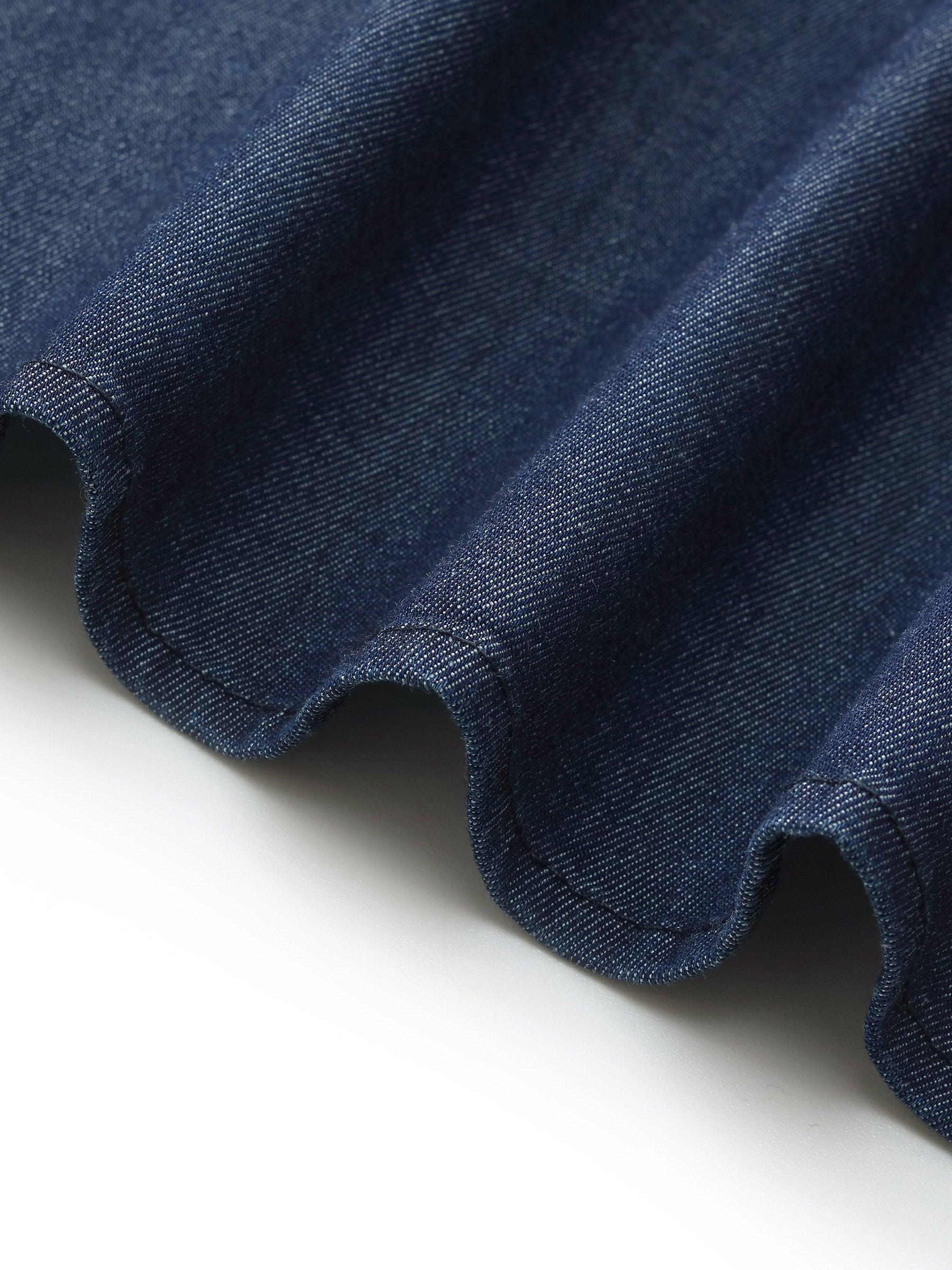 Denim Stretch Women Maxi Shirt Dress Product Image