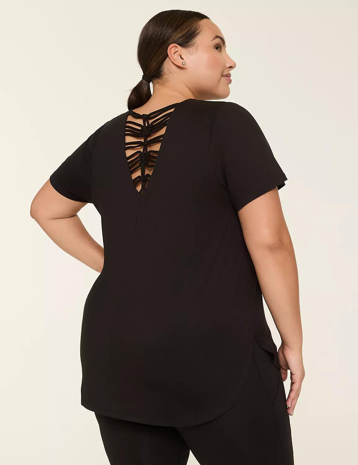 LIVI Soft Macrame Back-Detail Tee Product Image