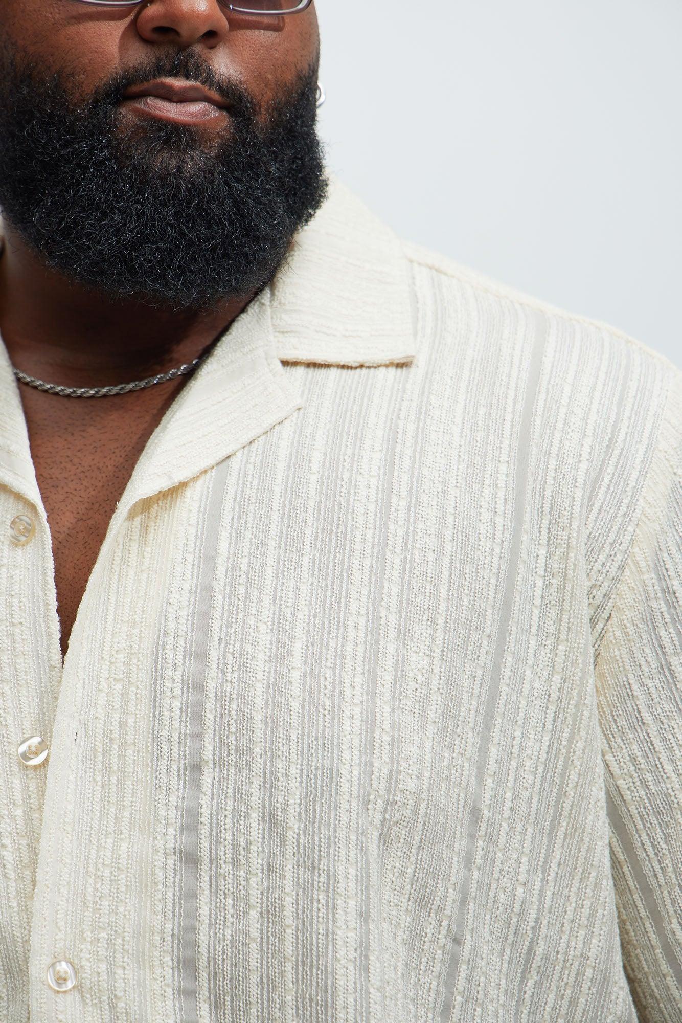 Telford Textured Shirt - Off White Product Image
