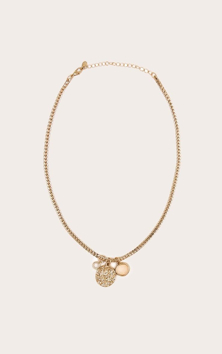 Gold Multi Pendant Chain Necklace Product Image