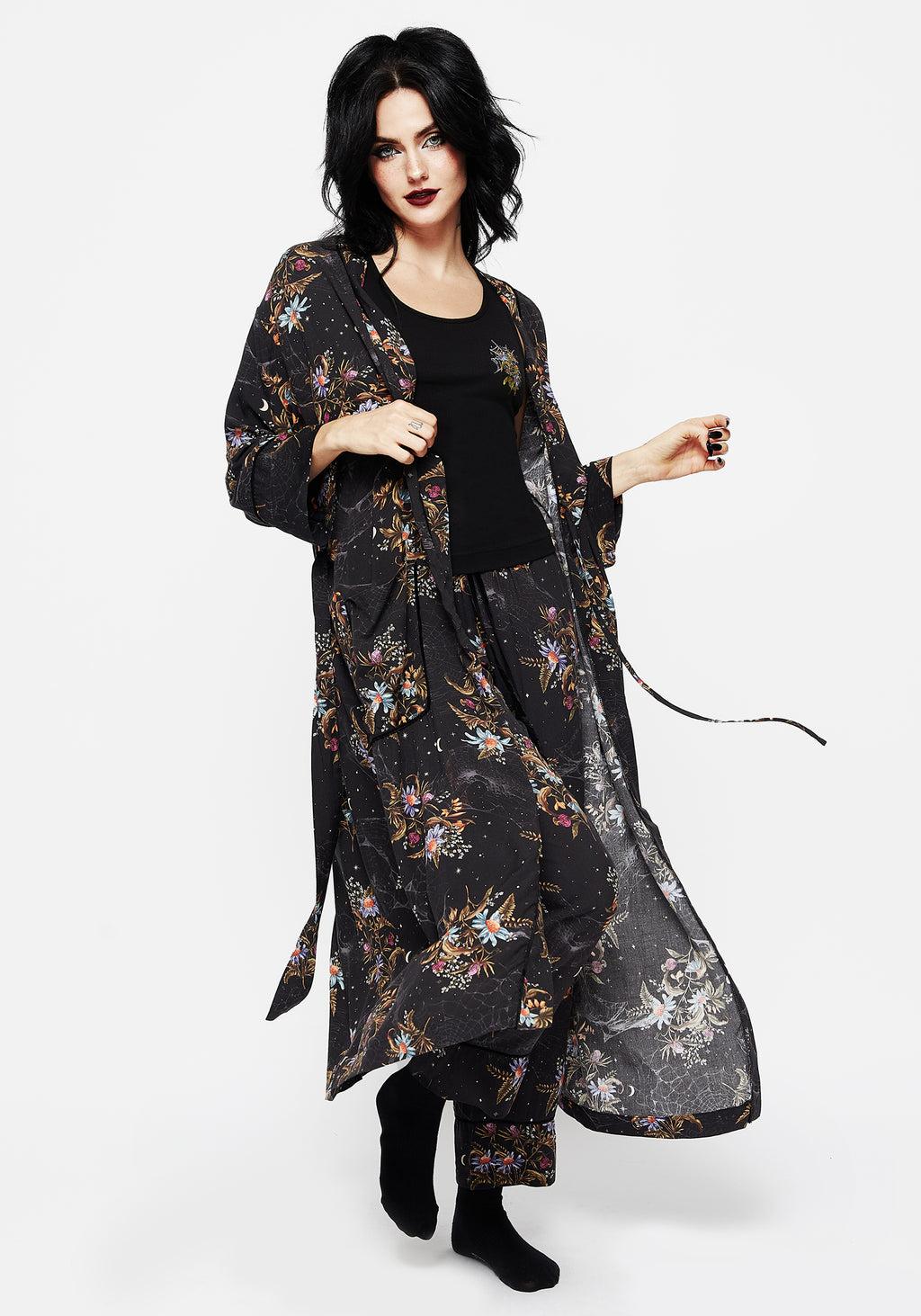Cleome Floral Spiderweb Dressing Gown Product Image
