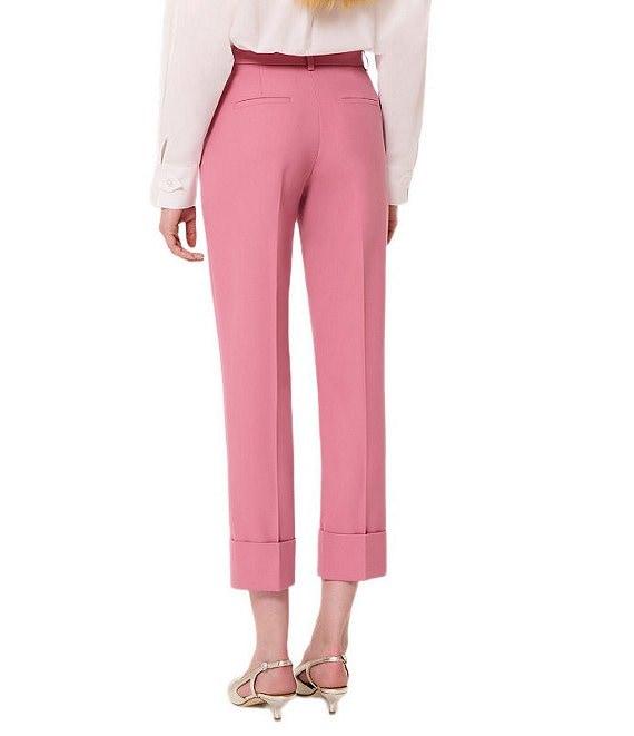 Tara Jarmon Philippa Flat Front Roll Cuff Cropped Pants Product Image