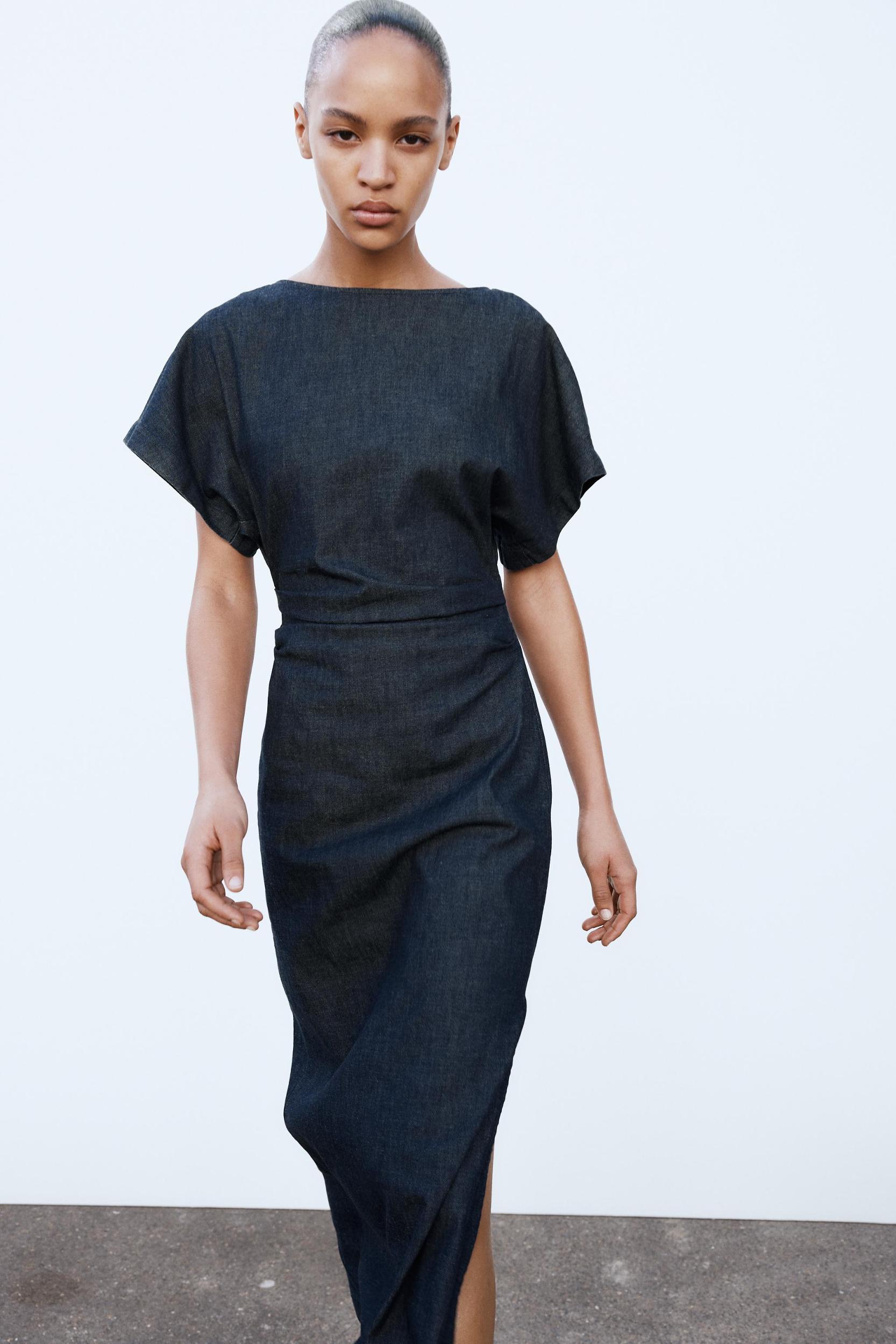 DRAPED MIDI DRESS Product Image