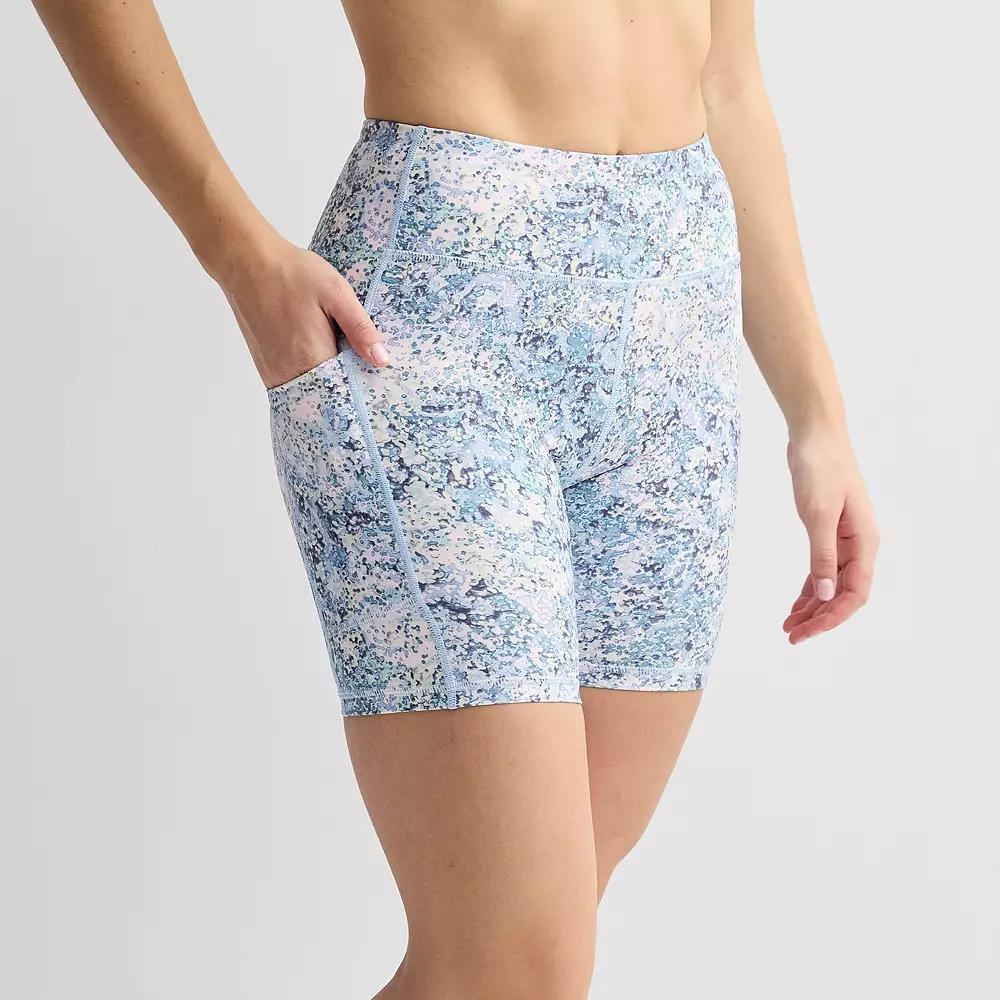 Women's Tek Gear® Ultrastretch 7-in. Bike Shorts, Size: XS, Blue Spots Product Image
