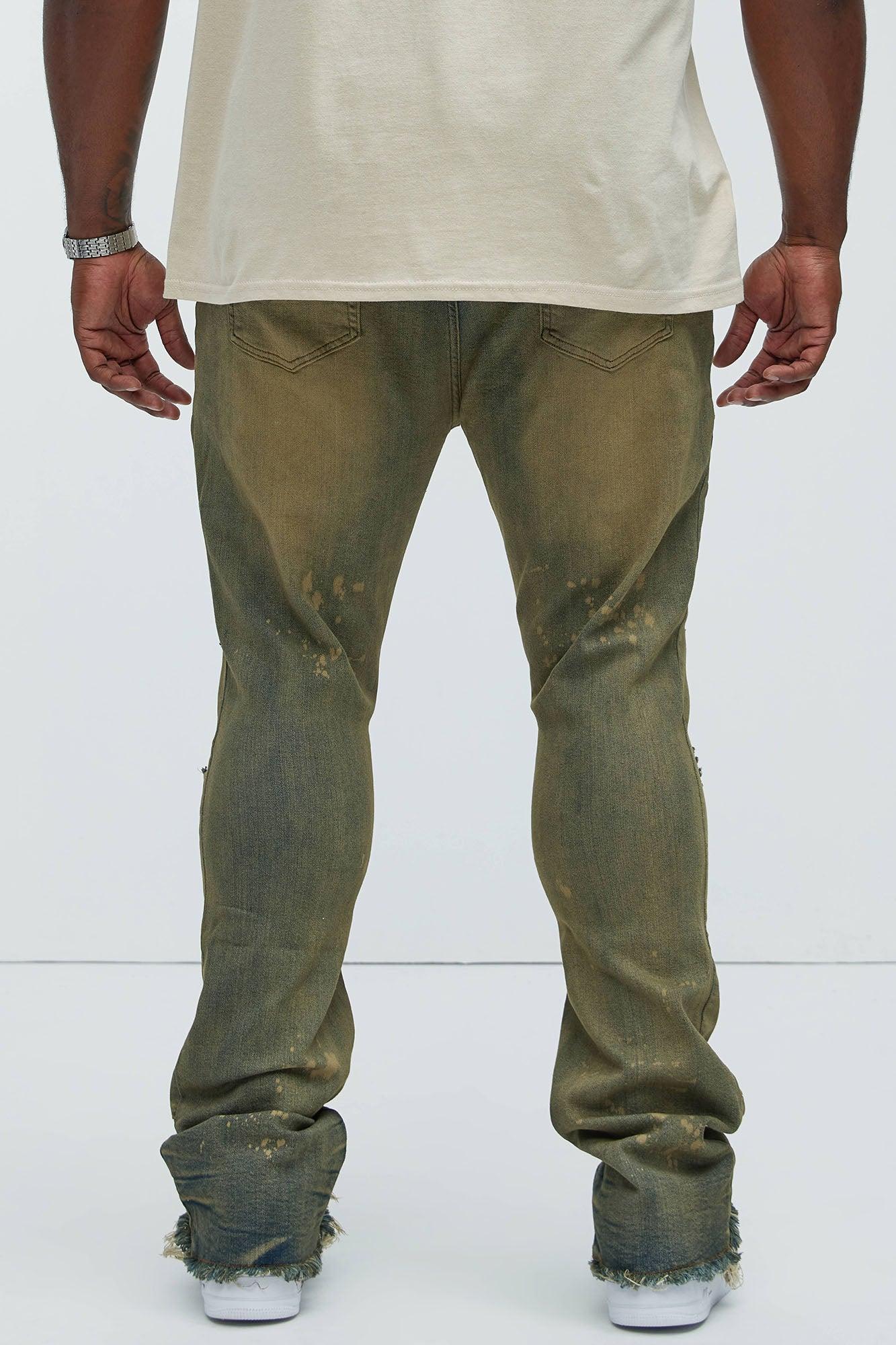 Dirty Street Way Stacked Skinny Flare Jeans - Vintage Wash Product Image