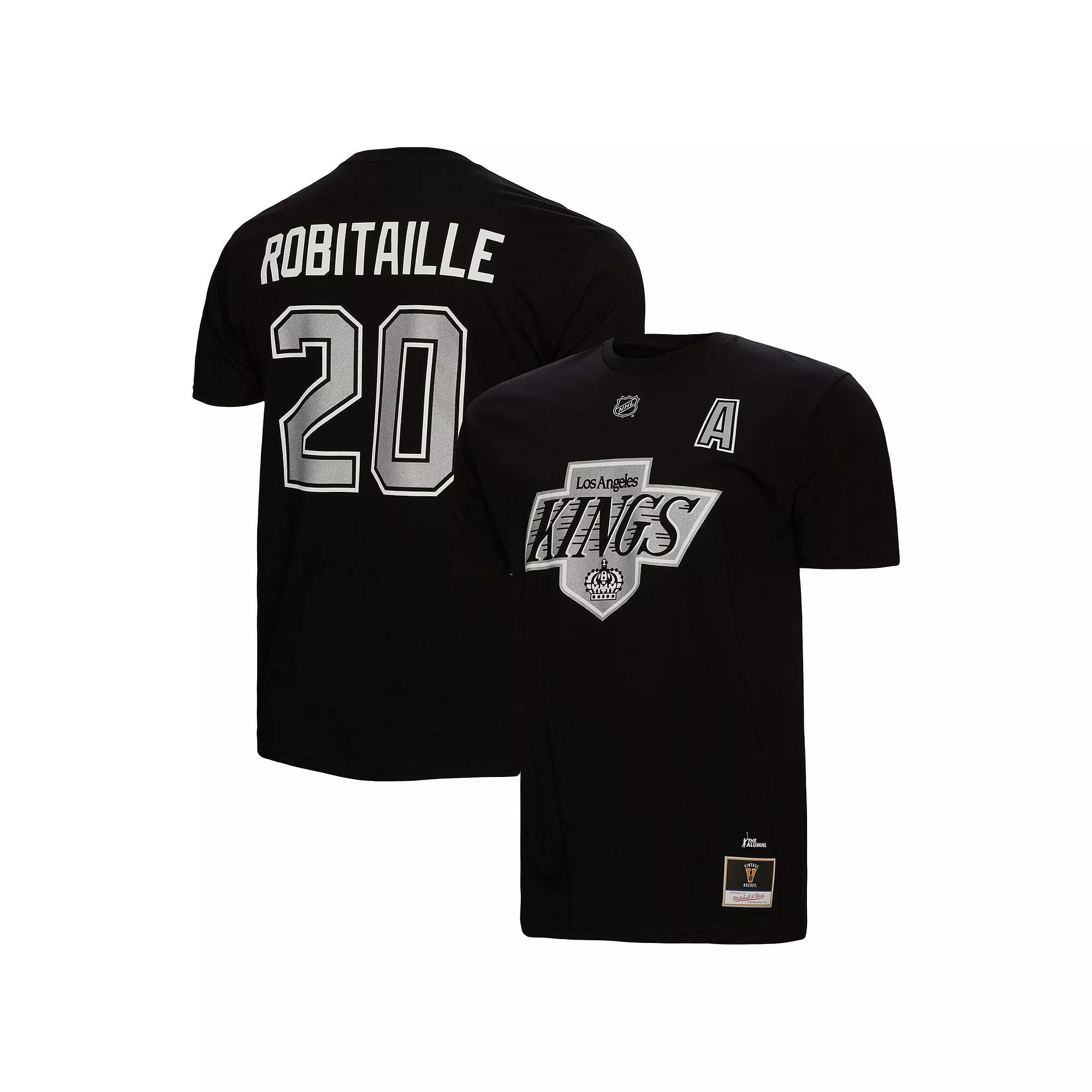 Men's Mitchell & Ness Luc Robitaille Black Los Angeles Kings Name & Number T-Shirt,  Product Image