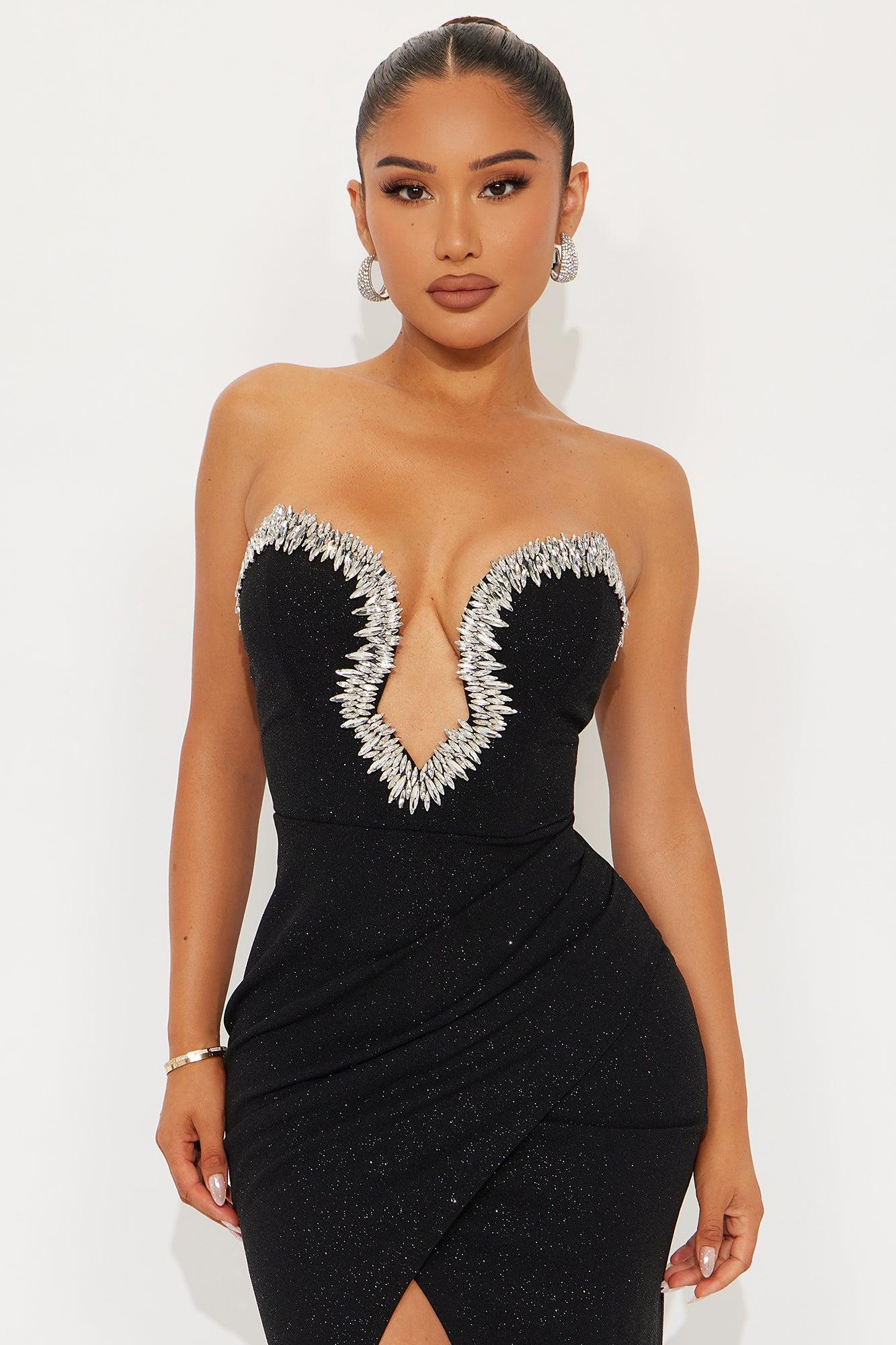 Alexis Embellished Gown - Black Female Product Image