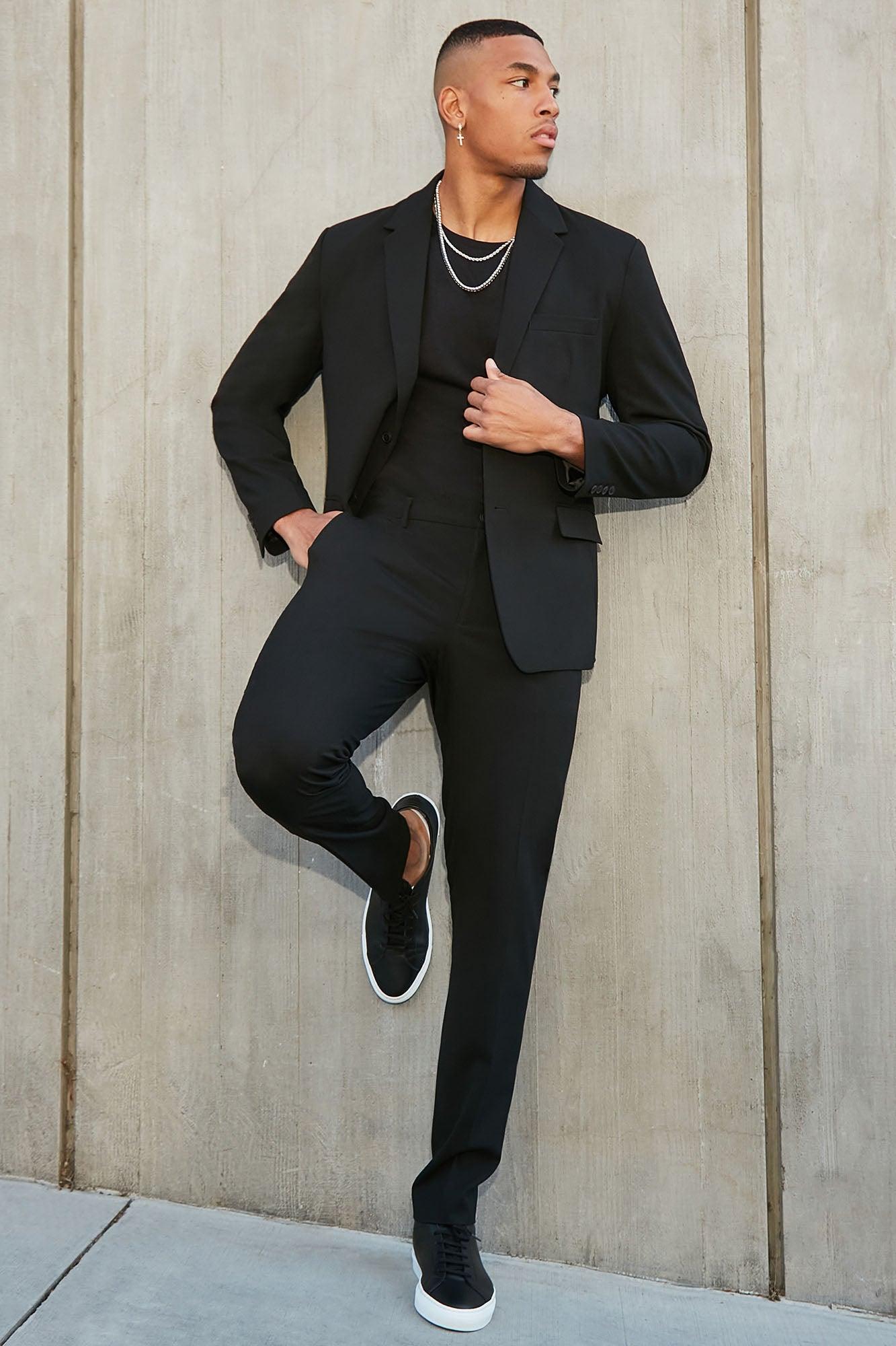 The Modern Stretch Slim Trouser - Black Product Image