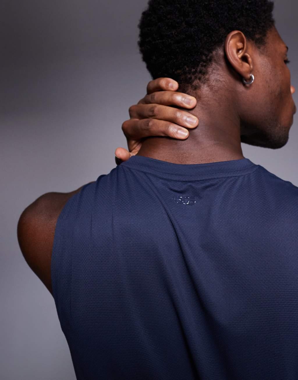 4505 Icon training sleeveless tank with quick dry in midnight navy Product Image