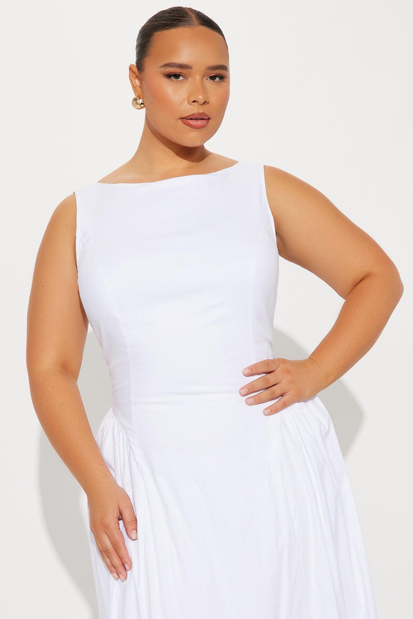 Anne Backless Maxi Dress - White Product Image