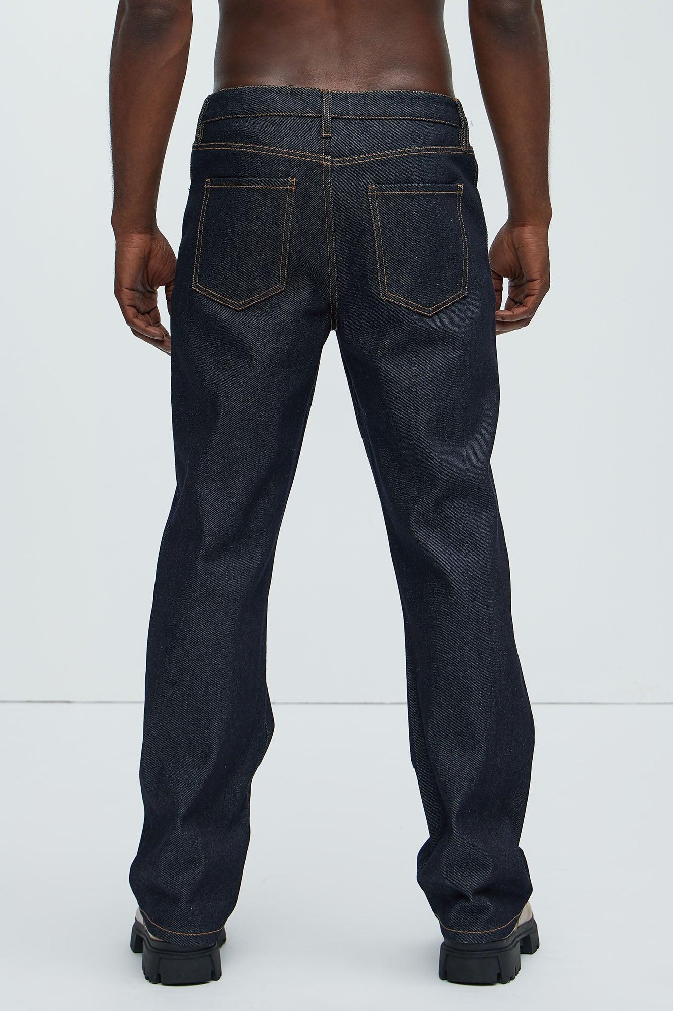 Collin Raw Denim Straight Jeans  - Indigo Product Image