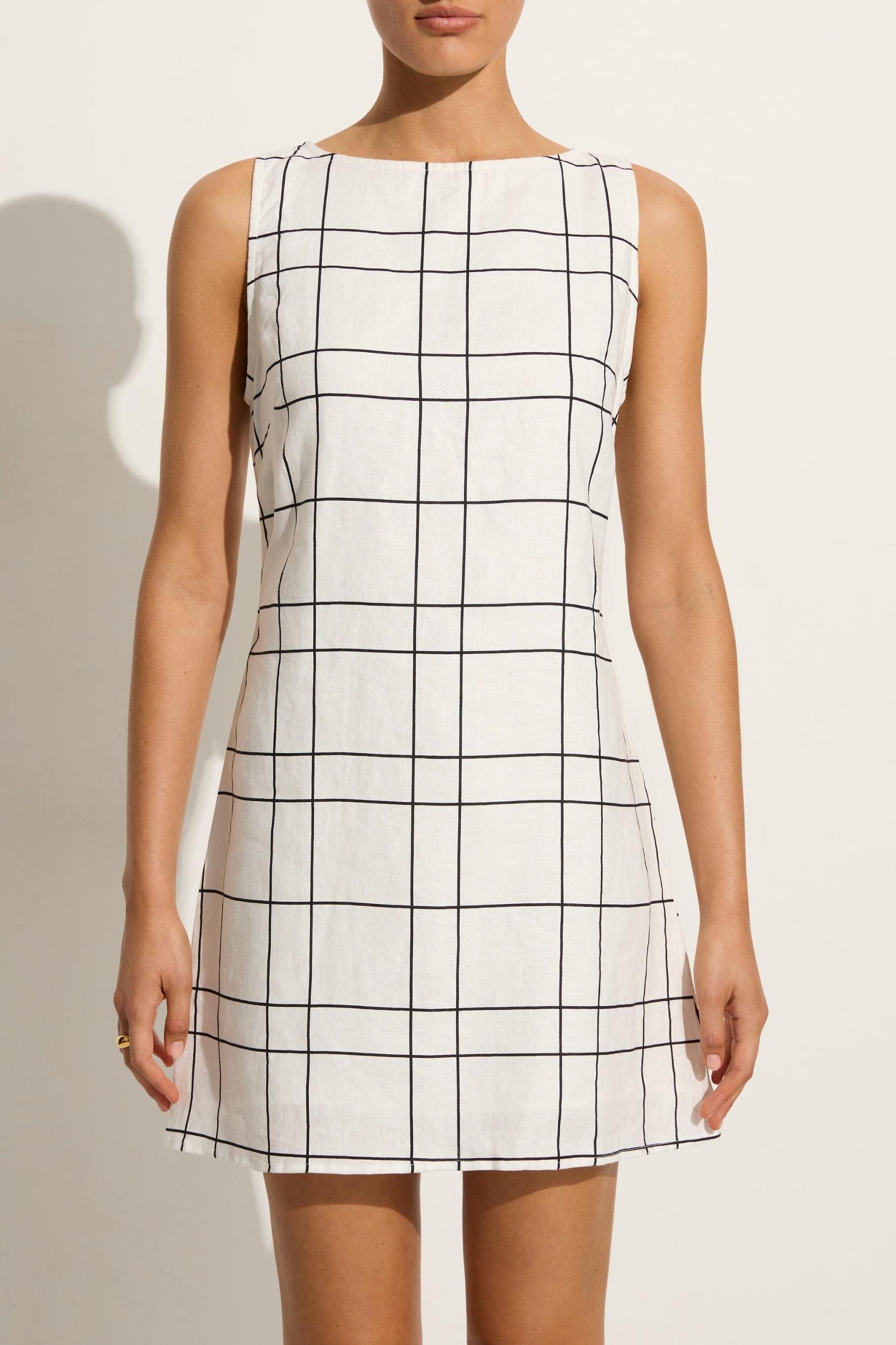 Lui Mini Dress Letizia Check White - Final Sale Product Image