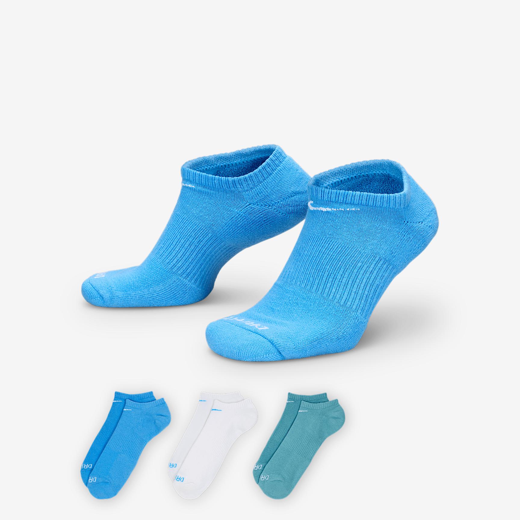 Nike Unisex Everyday Plus Cushion Training No-Show Socks (3 Pairs) Product Image