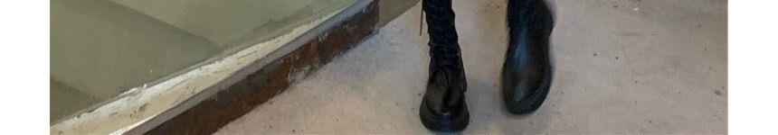 Plain Lace-Up Cropped Cardigan / Spaghetti Strap Floral Mini A-Line Dress / Set Product Image